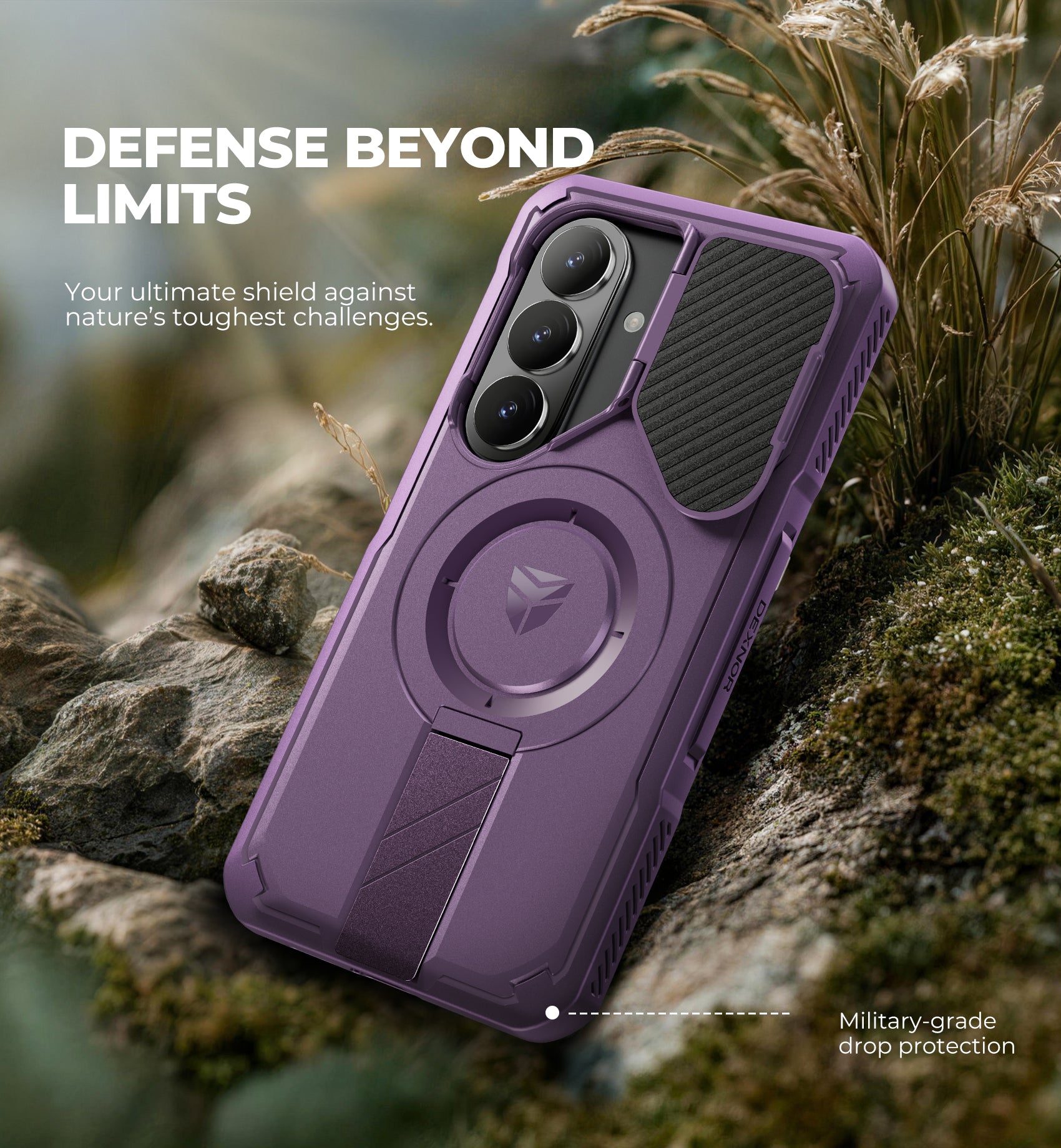 Dexnor Case for Samsung Galaxy S26 with Camera Cover Adjustable Kickstand Screen Protector Compatible with MagSafe Rugged Shockproof Magnetic Protective Cover 2026 6.3 Inch