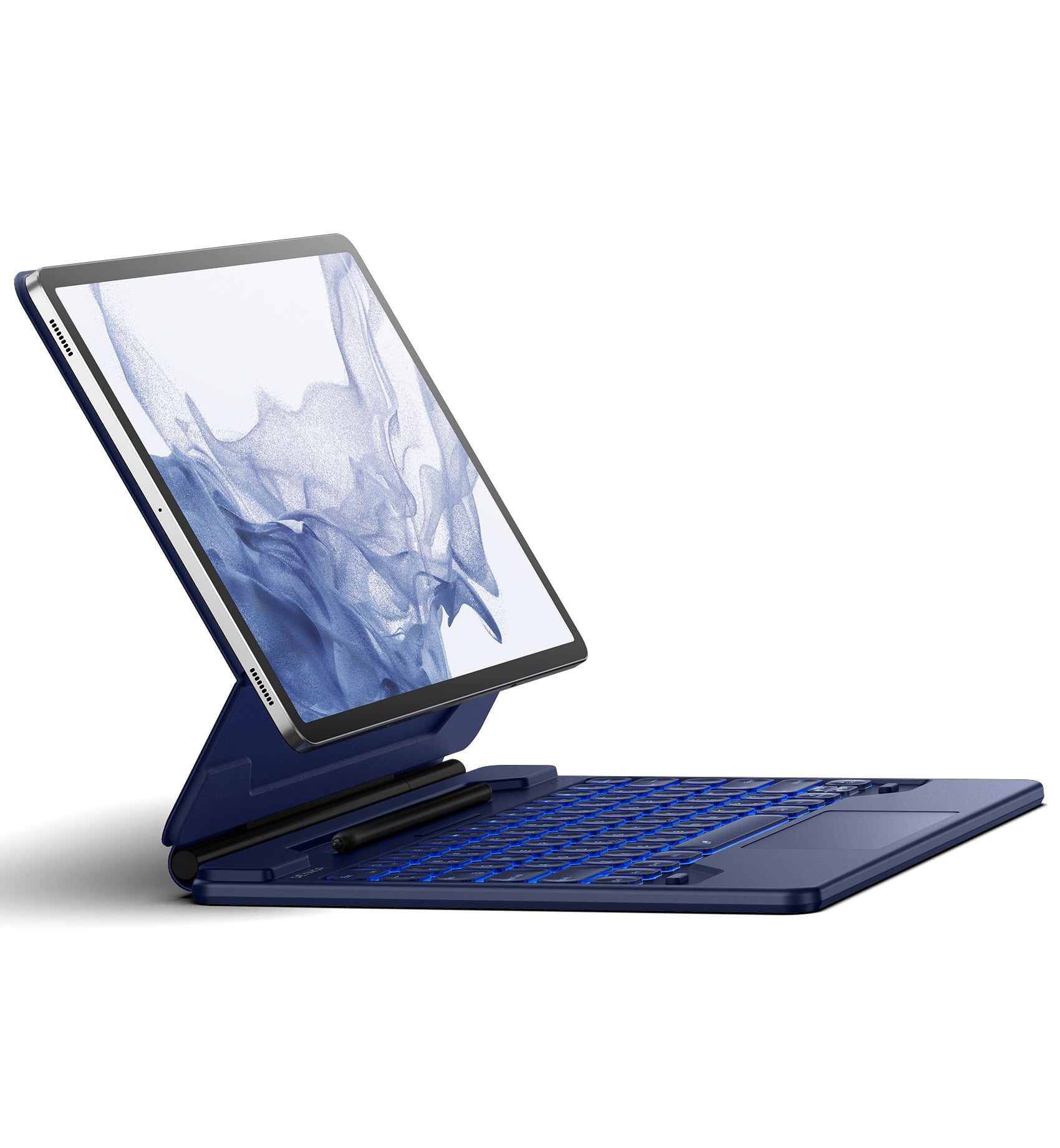Dexnor Book-style Cover For Samsung Galaxy Tab S7 FE 5G Keyboard Case With Trackpad Pen Holder Slim Bluetooth Black 12.4 Inch