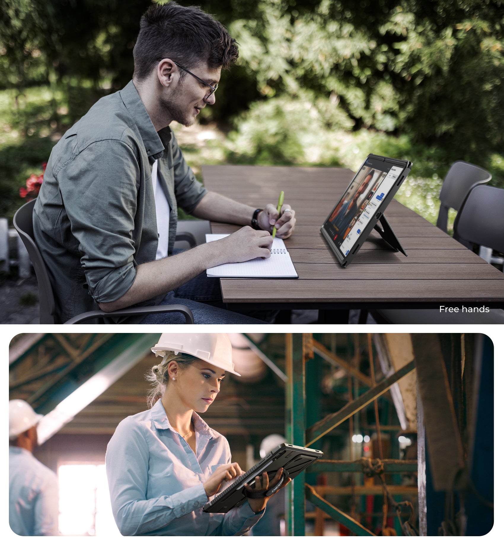 Dexnor Case for Samsung Galaxy Tab S10 Ultra 14.6 inch Rugged Protective with 360° Rotating Hand Strap Large Stand Screen Protector S Pen Holder Full Body Cover