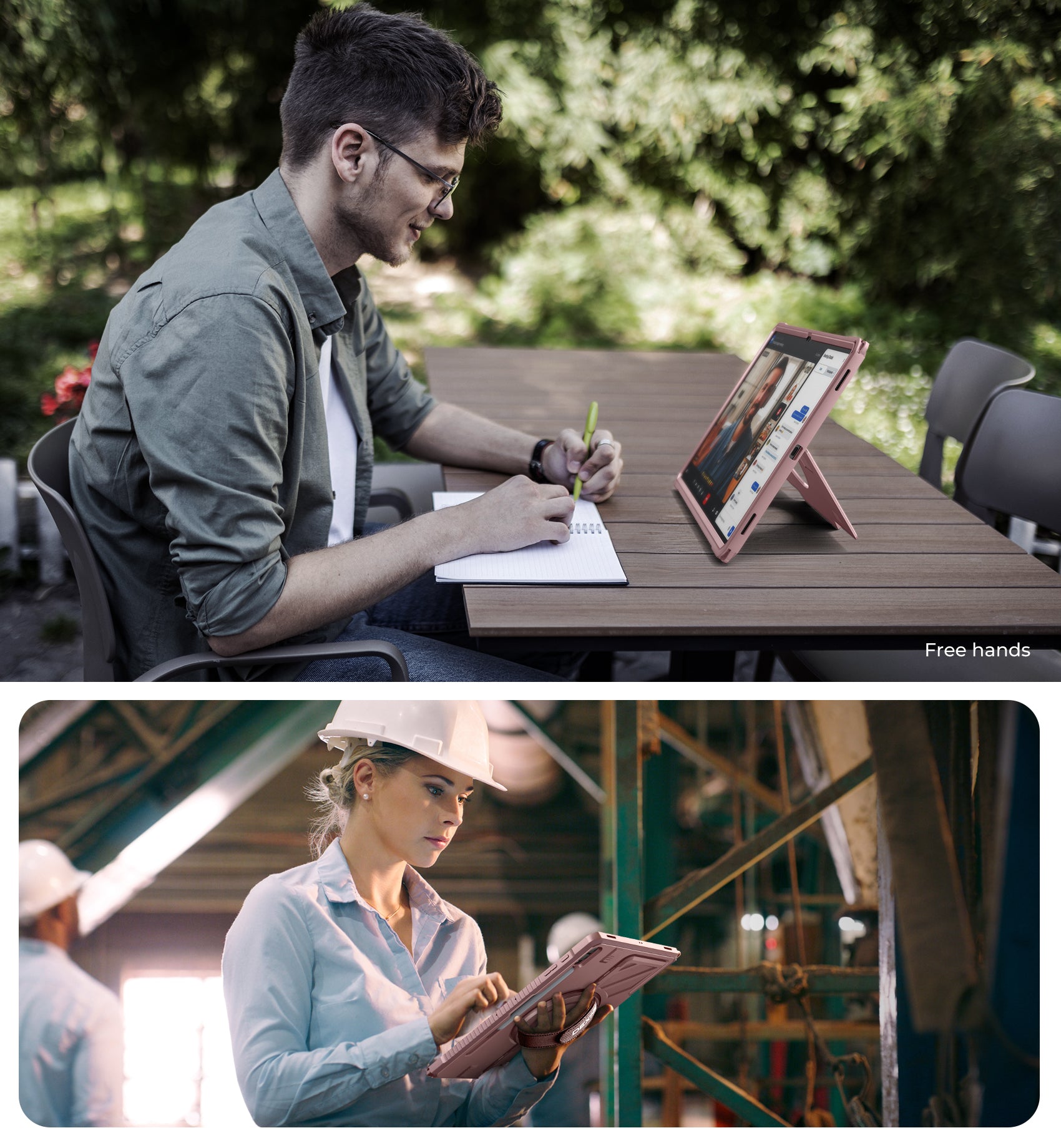 Dexnor Case for Samsung Galaxy Tab S10 Ultra 14.6 inch Rugged Protective with 360° Rotating Hand Strap Large Stand Screen Protector S Pen Holder Full Body Cover