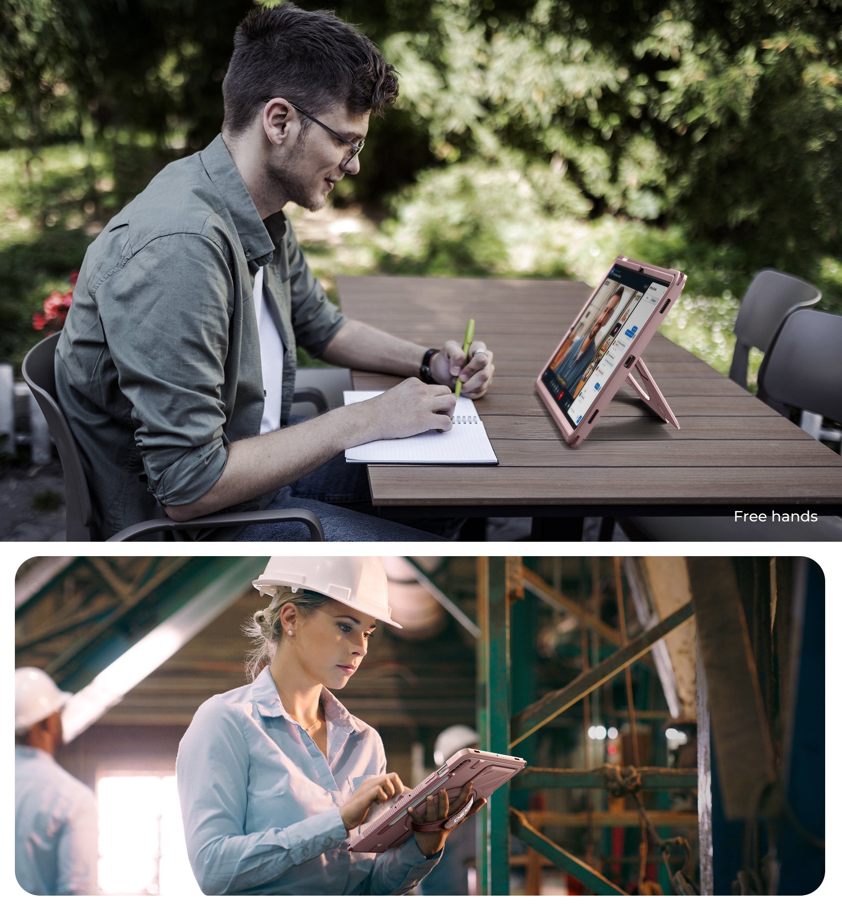 Dexnor Case for Samsung Galaxy Tab S9 Plus 2023 12.4 Inch Rugged Protective with 360° Rotating Hand Strap Stand Screen Protector S Pen Holder Shockproof Full Body Cover