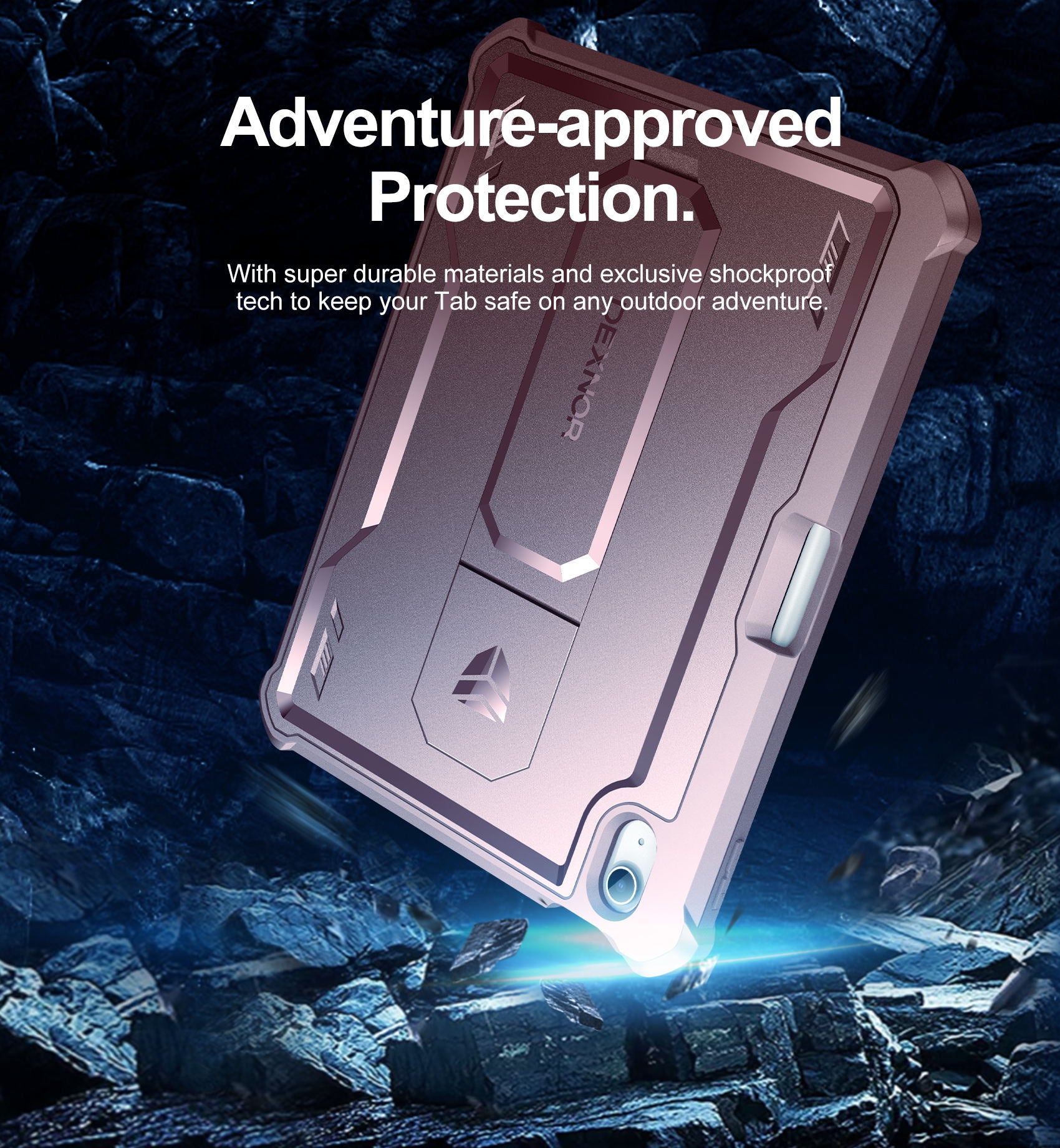 Dexnor Tablet Case for iPad 2022 With Screen Protector Full Body Bumper Kickstand Heavy-duty Shockproof Rugged Pen Holder Cover.