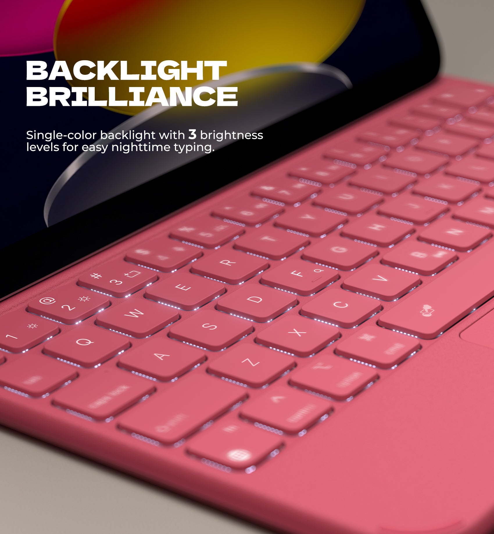 Dexnor Keyboard Case for iPad 11th Gen with Trackpad Ultra-Light Magnetic Detachable Multi-Touch Backlit 10.9" Black