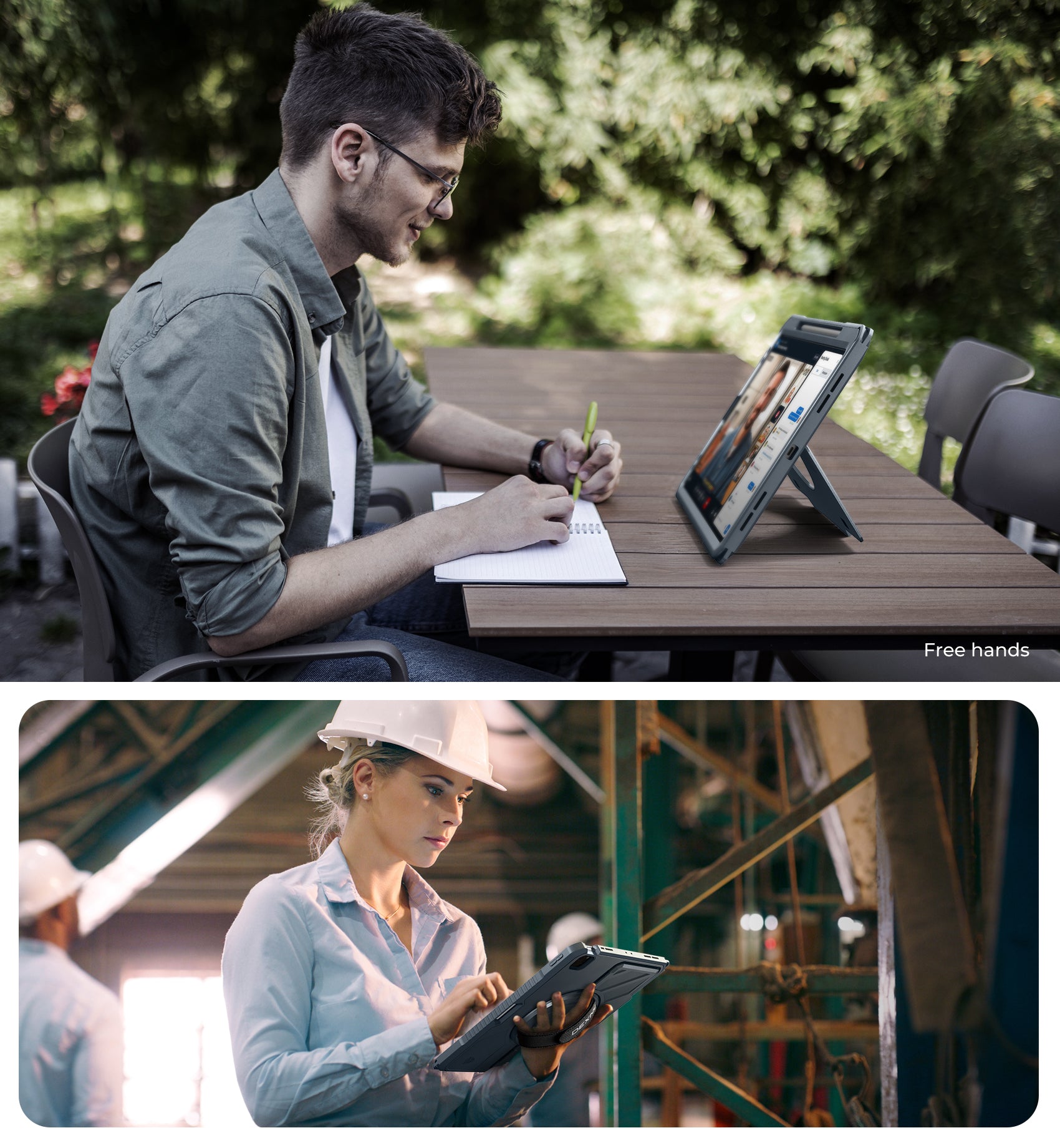 Dexnor Case for iPad Pro 12.9 inch 3rd Gen 2018 Rugged Protective with 360° Rotating Hand Strap Stand Screen Protector Pencil Holder Shockproof Cover