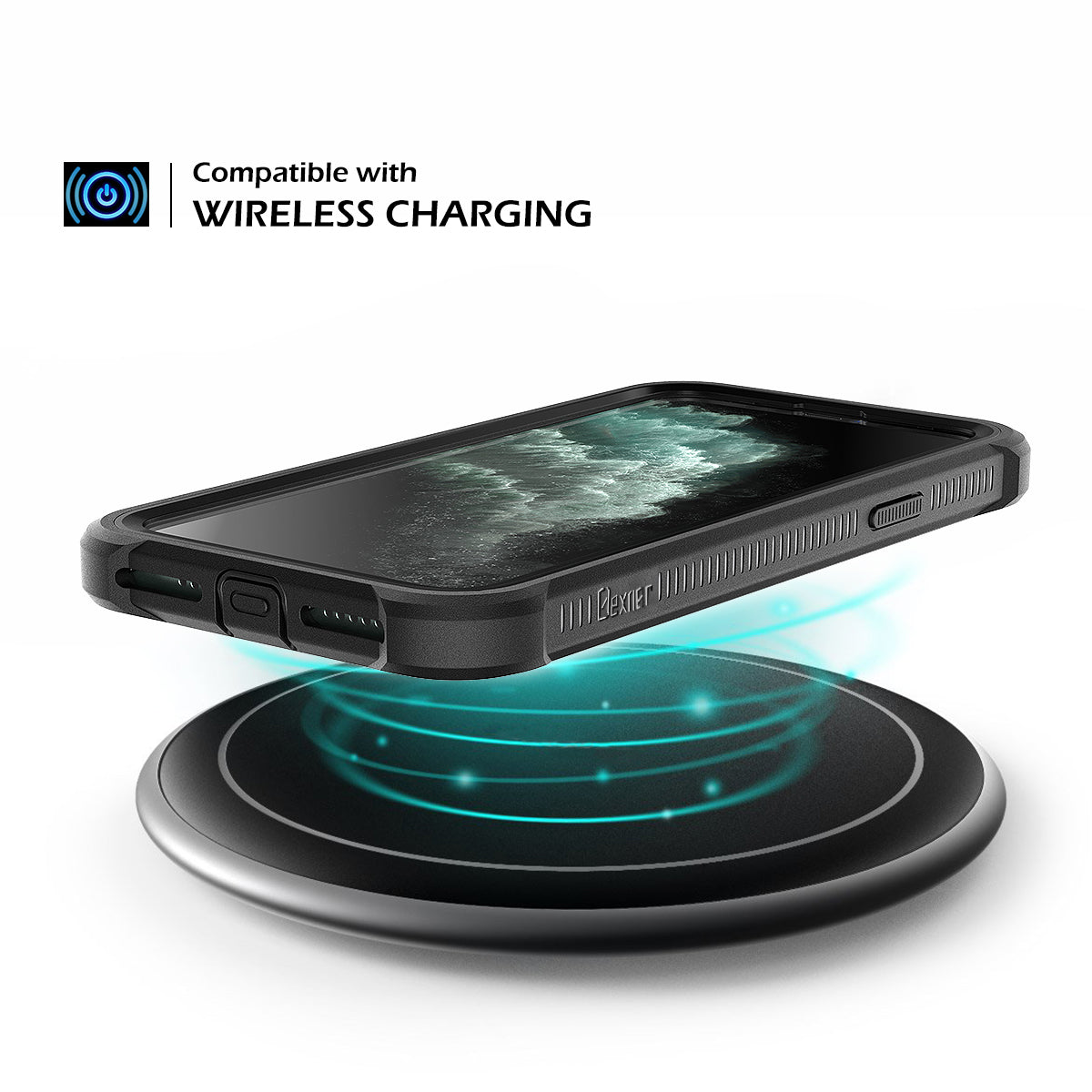 Dexnor for Case iPhone 11 Pro with Screen Protector Clear Rugged Full Body Protective Shockproof Hard Back Defender Dual Layer Heavy Duty Bumper Cover