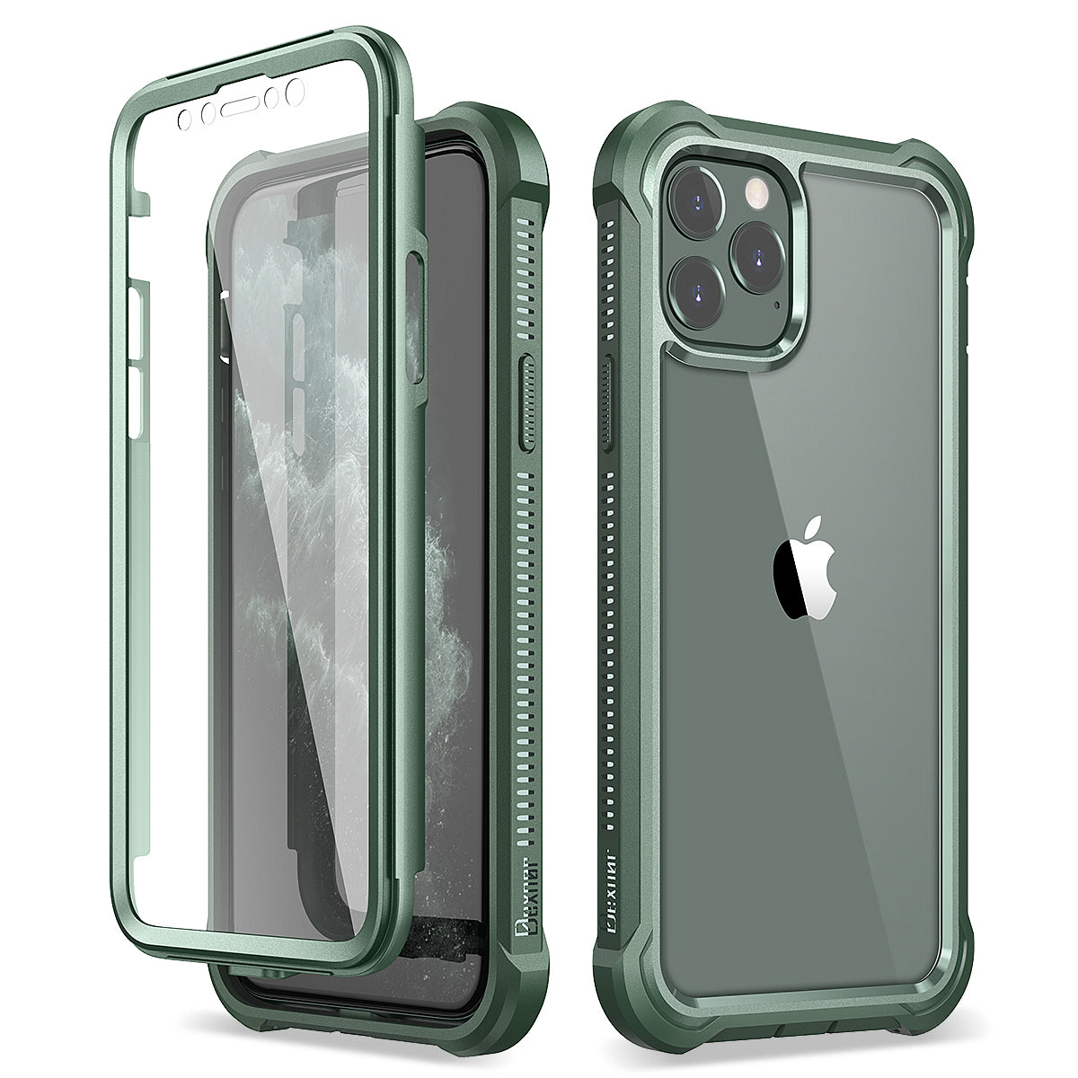 Dexnor for Case iPhone 11 Pro with Screen Protector Clear Rugged Full Body Protective Shockproof Hard Back Defender Dual Layer Heavy Duty Bumper Cover