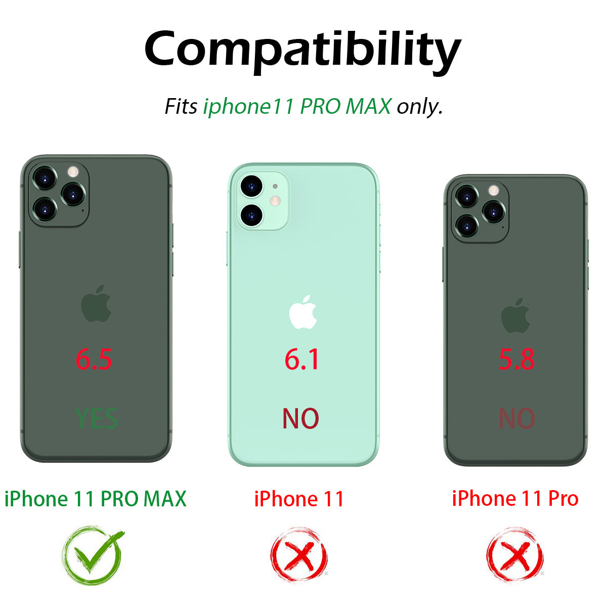 Dexnor for Case iPhone 11 Pro with Screen Protector Clear Rugged Full Body Protective Shockproof Hard Back Defender Dual Layer Heavy Duty Bumper Cover