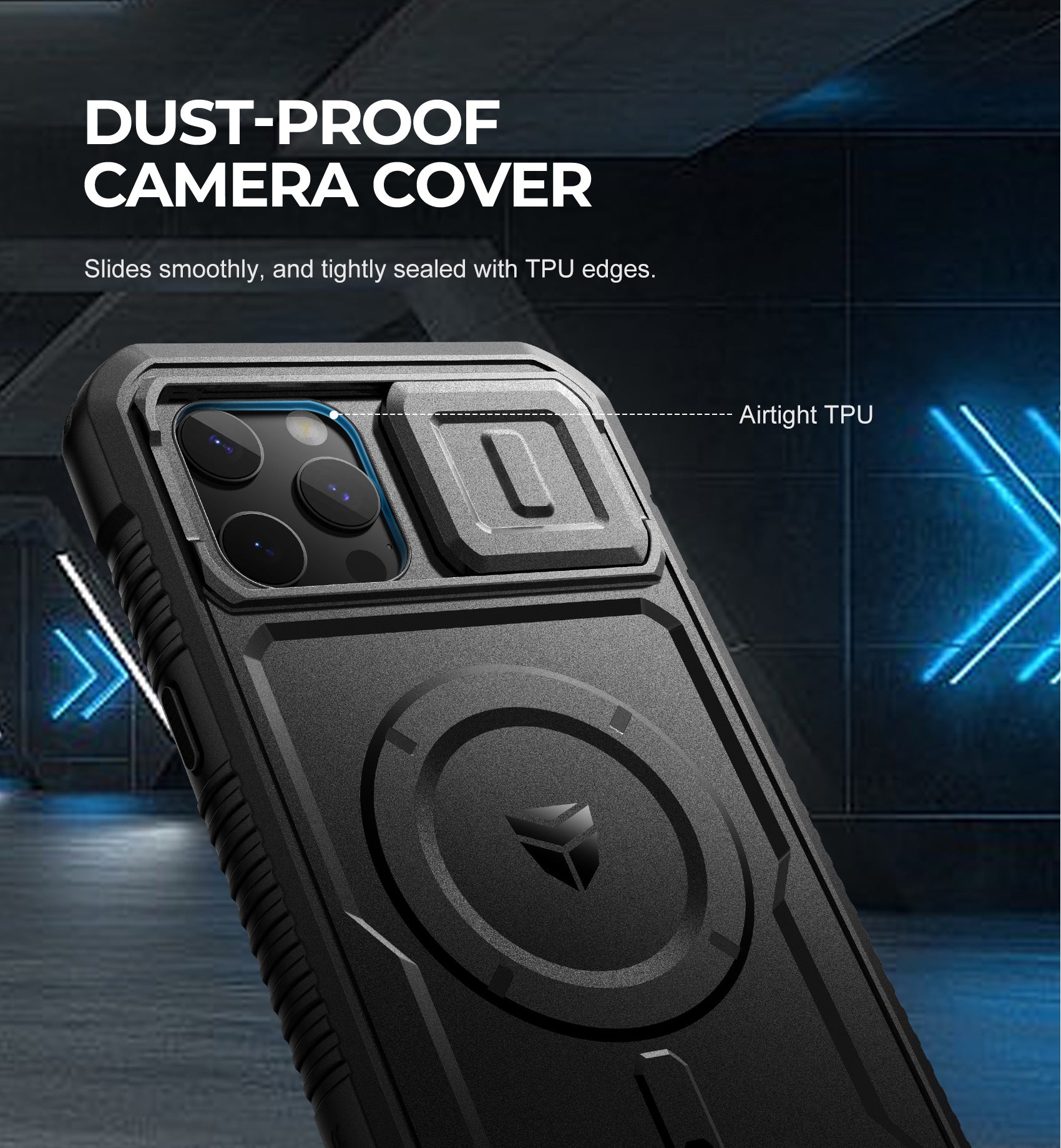 Dexnor Case for iPhone 12 Pro Max with Camera Cover Compatible with MagSafe Built-in Screen Protector Heavy-Duty Shockproof Full-Body Rugged Protective Magnetic Cover with Kickstand