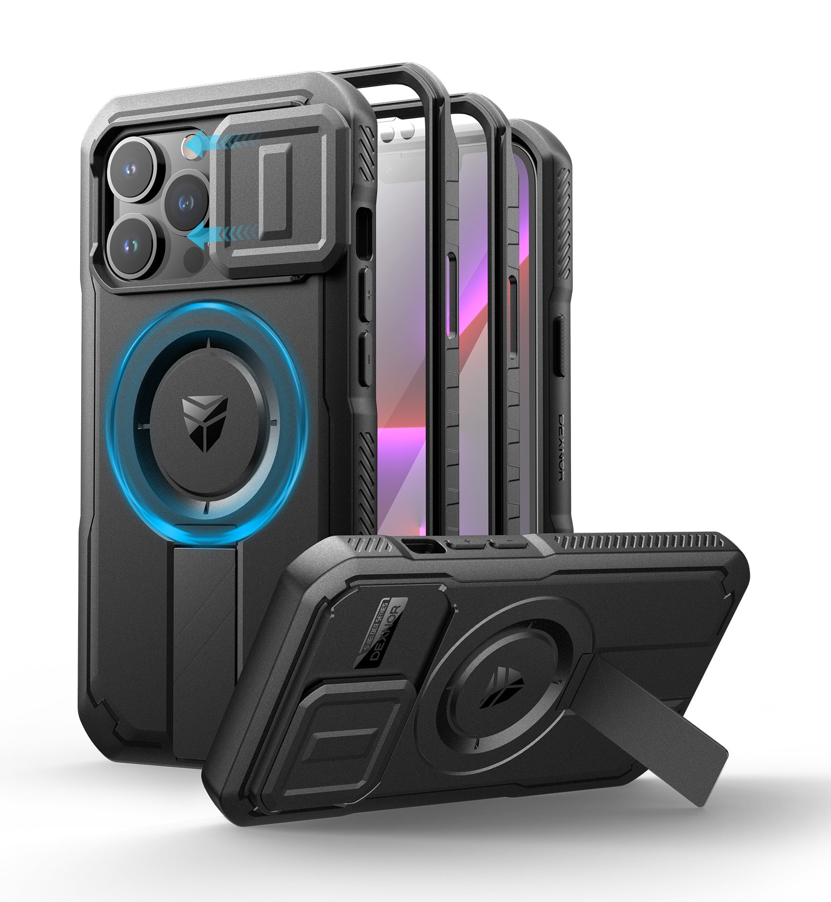 Dexnor Case for iPhone 13 Pro with Slide Camera Cover Adjustable