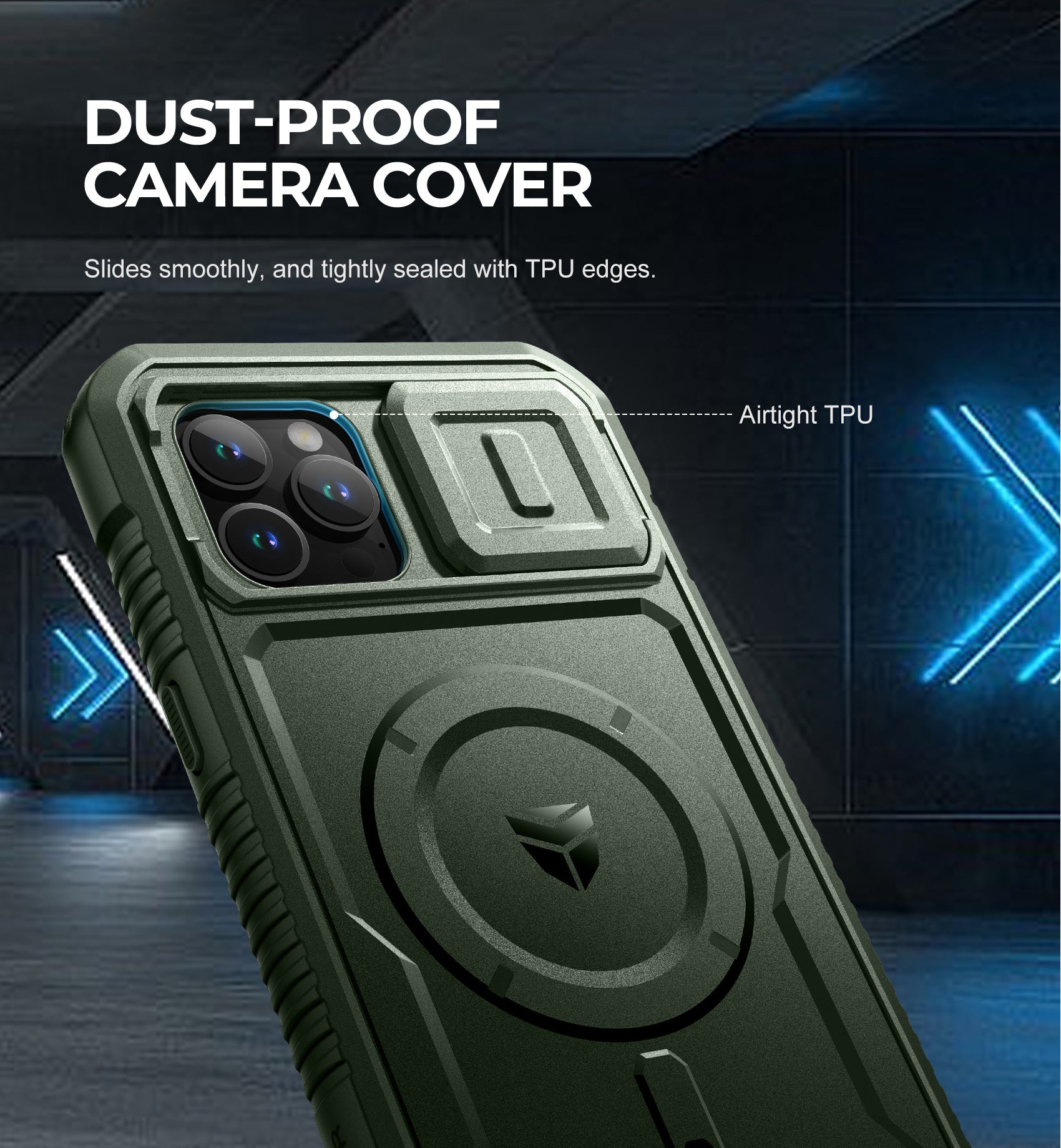 Dexnor Case for iPhone 13 Pro Max with Camera Cover Compatible with MagSafe Built-in Screen Protector Heavy-Duty Shockproof Full-Body Rugged Protective Magnetic Cover with Kickstand