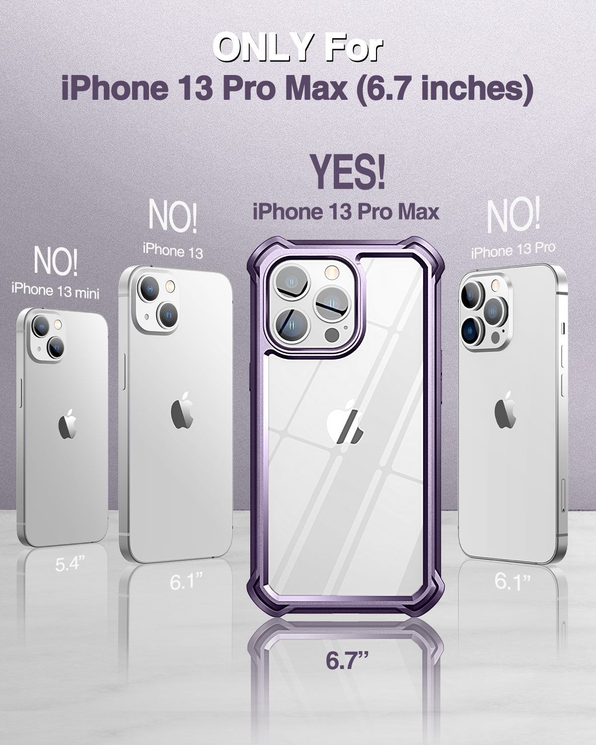Dexnor Case for iPhone 13 Pro Max with Screen Protector Clear Rugged 360 Full Body Protective Shockproof Hard Back Defender Heavy Duty Cover Bumper