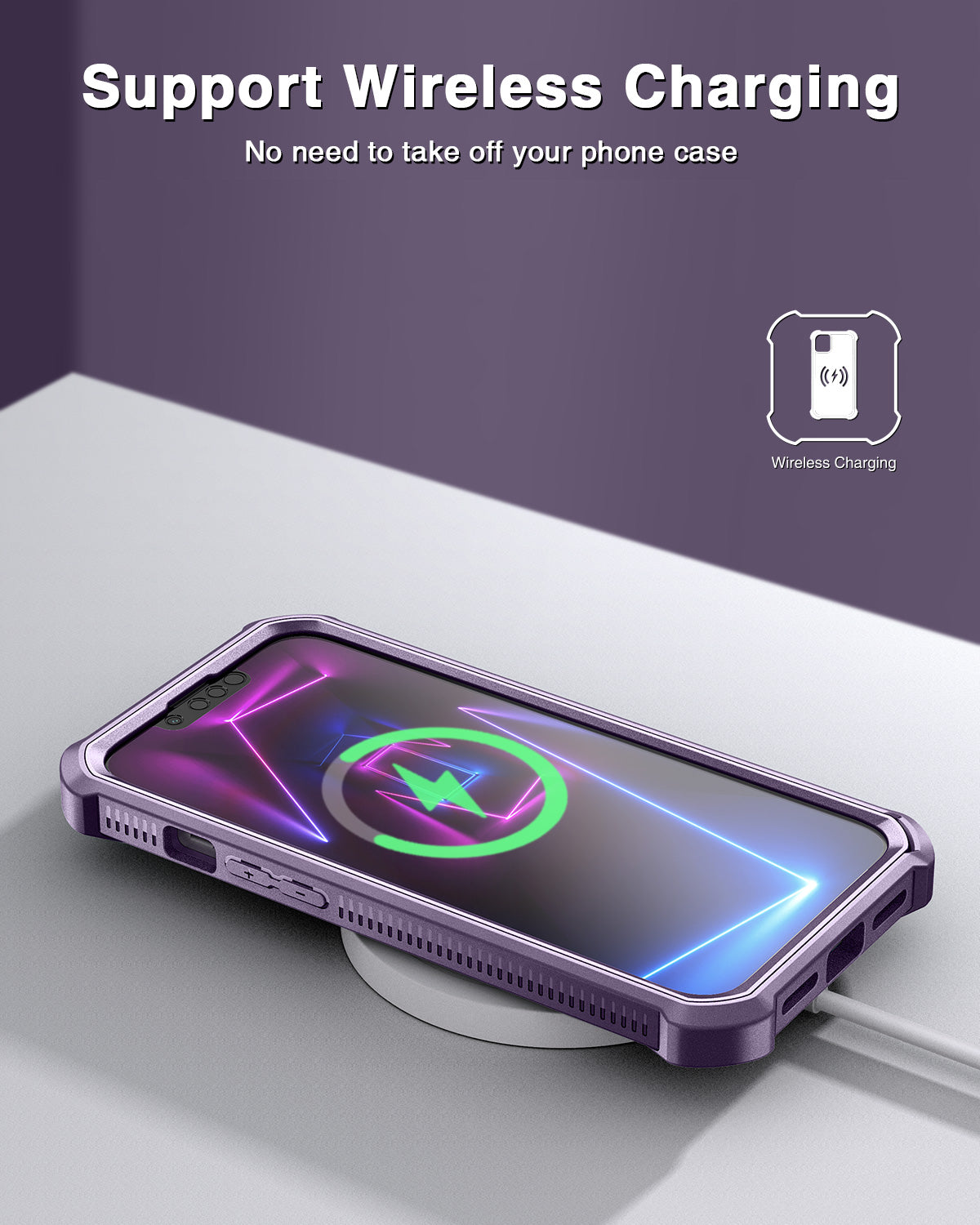 Dexnor Case for iPhone 13 Pro Max with Screen Protector Clear Rugged 360 Full Body Protective Shockproof Hard Back Defender Heavy Duty Cover Bumper