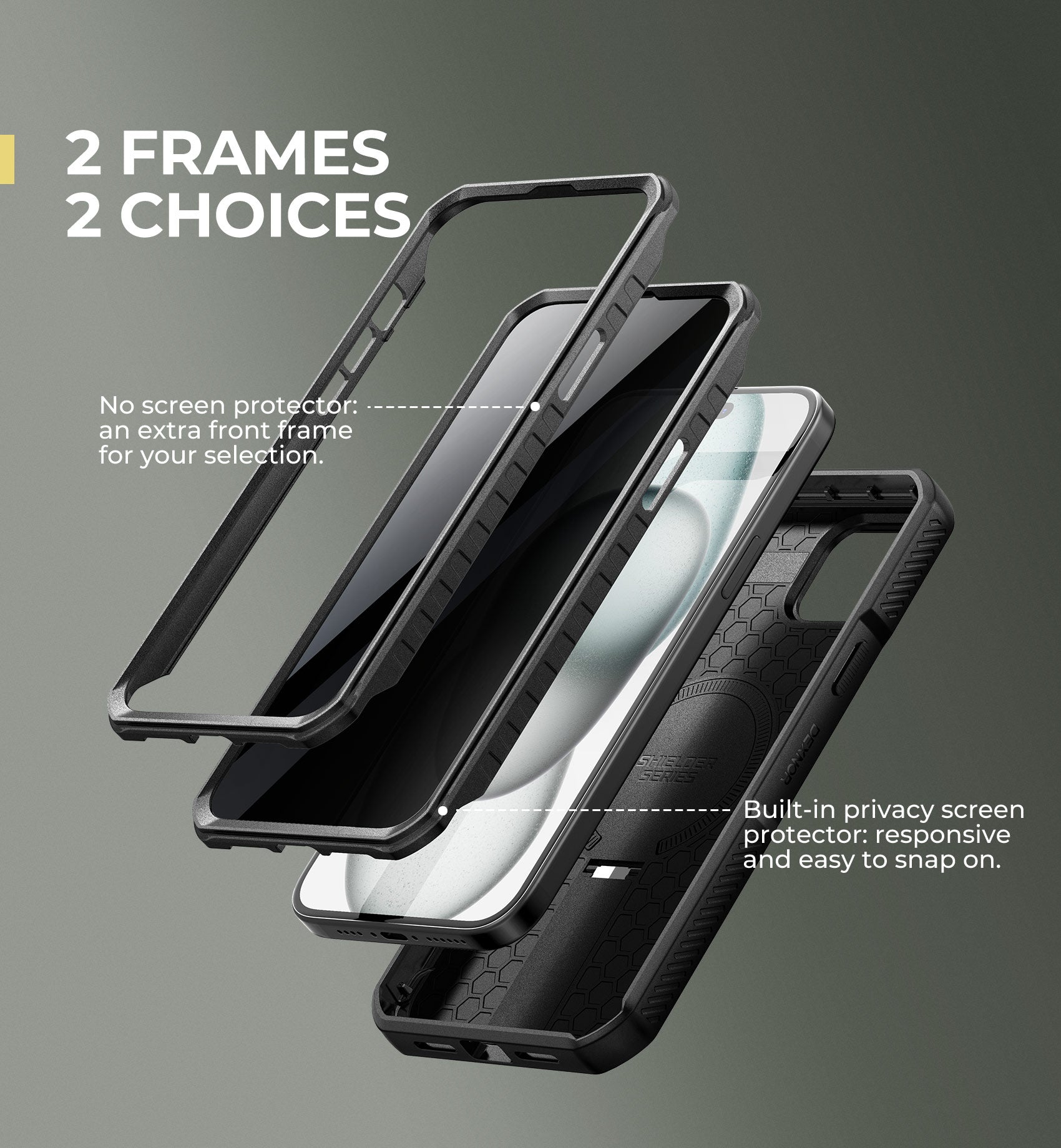 Dexnor Case for iPhone 14 Plus with Slide Camera Cover Adjustable Kickstand Privacy Screen Protector Compatible with MagSafe 6.7 Inch