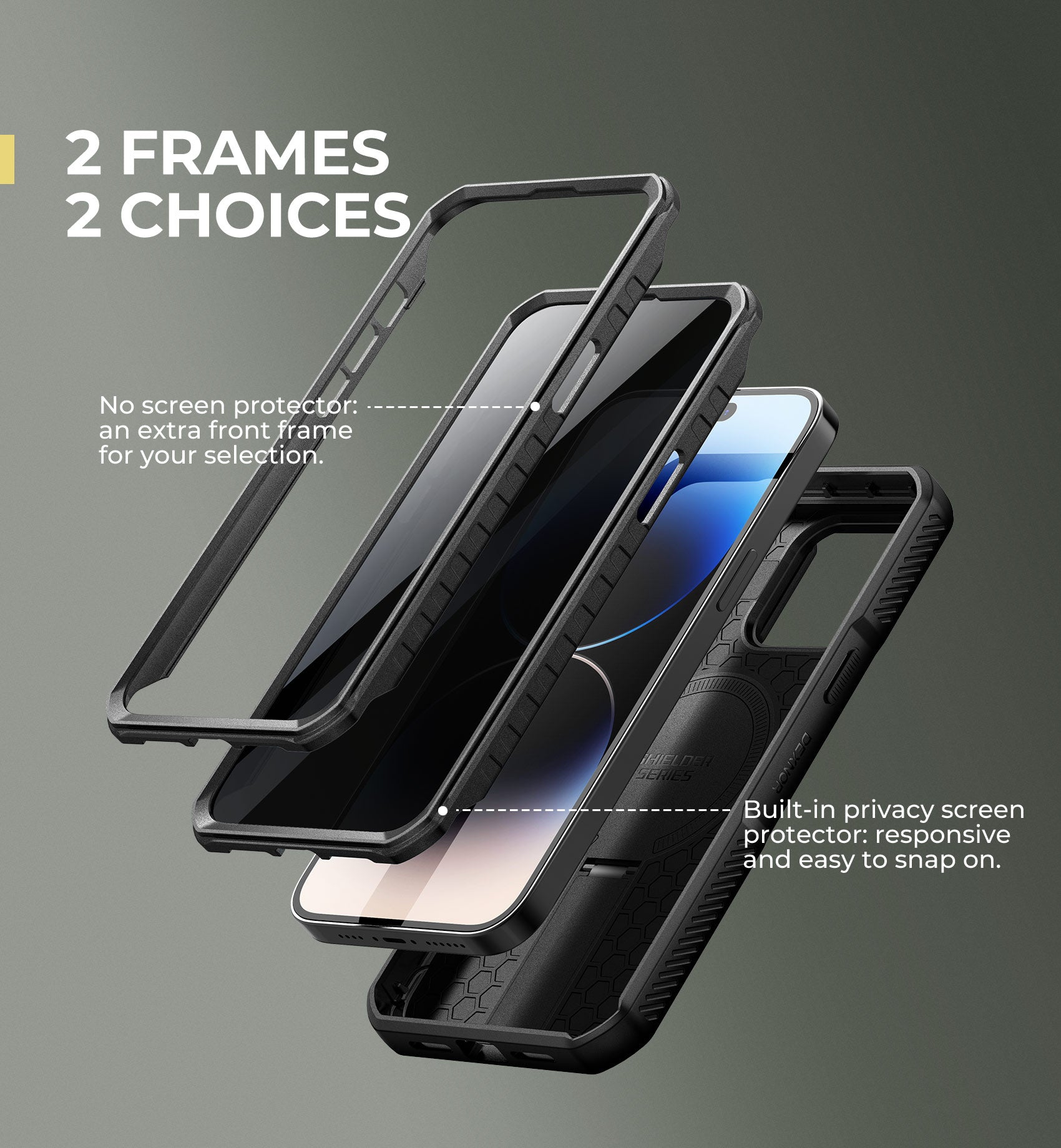 Dexnor Case for iPhone 14 Pro Max with Slide Camera Cover Adjustable Kickstand Privacy Screen Protector Compatible with MagSafe 6.7 Inch