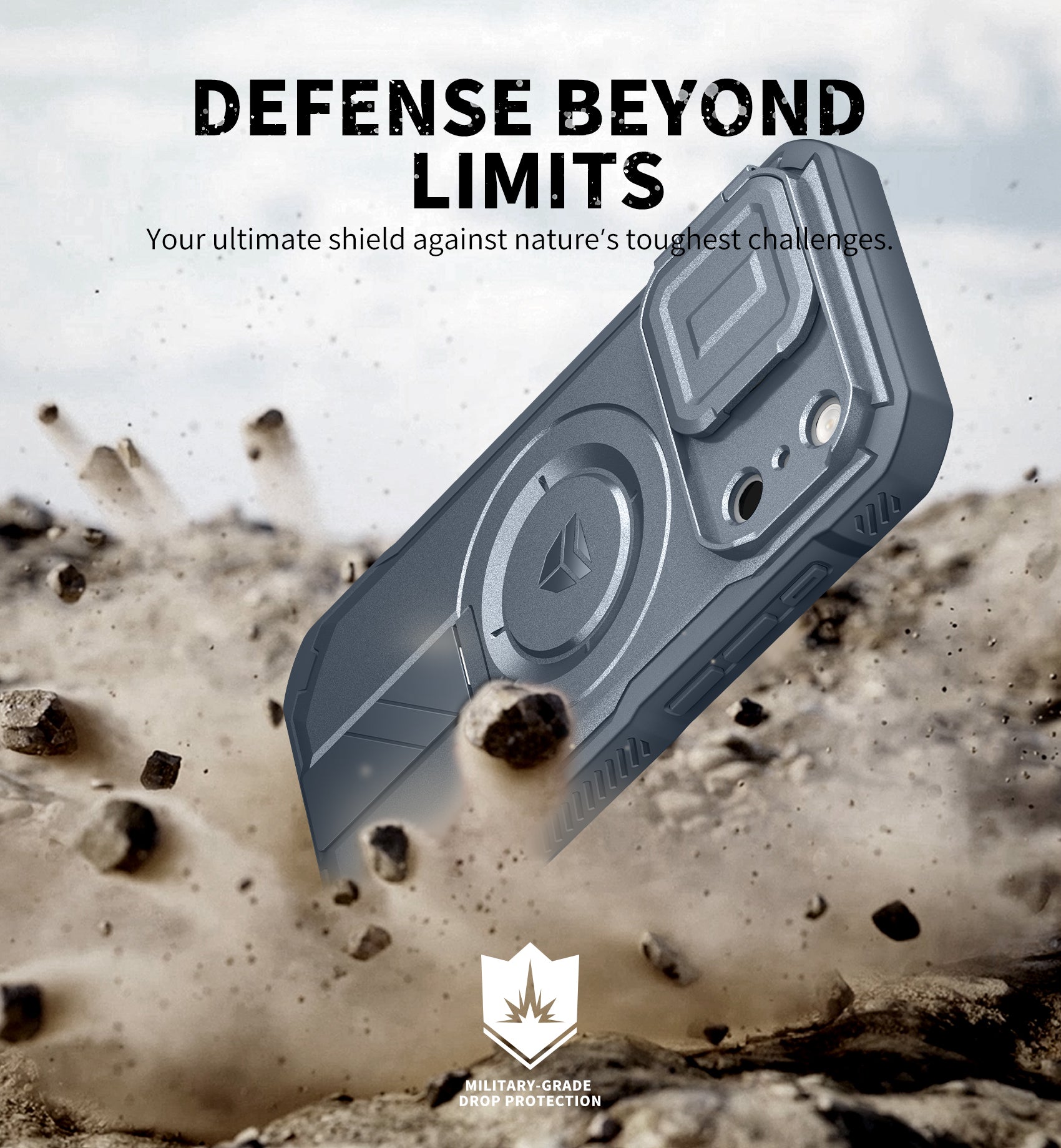 Dexnor Case for iPhone 17 Pro Built-in Flip Camera Cover Camera Control Cover Kickstand Compatible with MagSafe Heavy-Duty Rugged Shockproof Magnetic Phone Cover 6.3 inch
