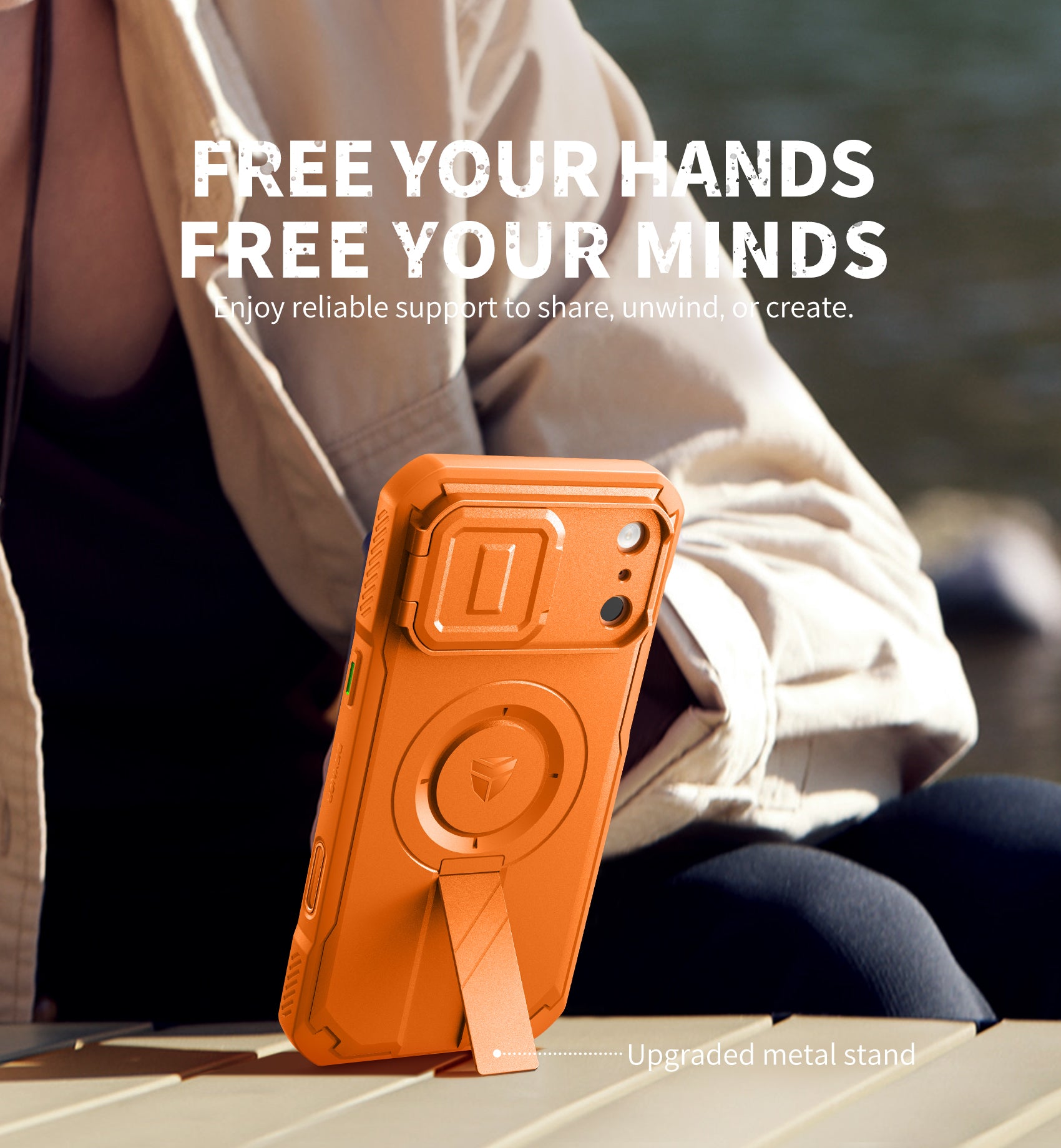 Dexnor Case for iPhone 17 Pro Max Built-in Flip Camera Cover Camera Control Cover Kickstand Compatible with MagSafe Heavy-Duty Rugged Shockproof Magnetic Phone Cover 6.9 inch