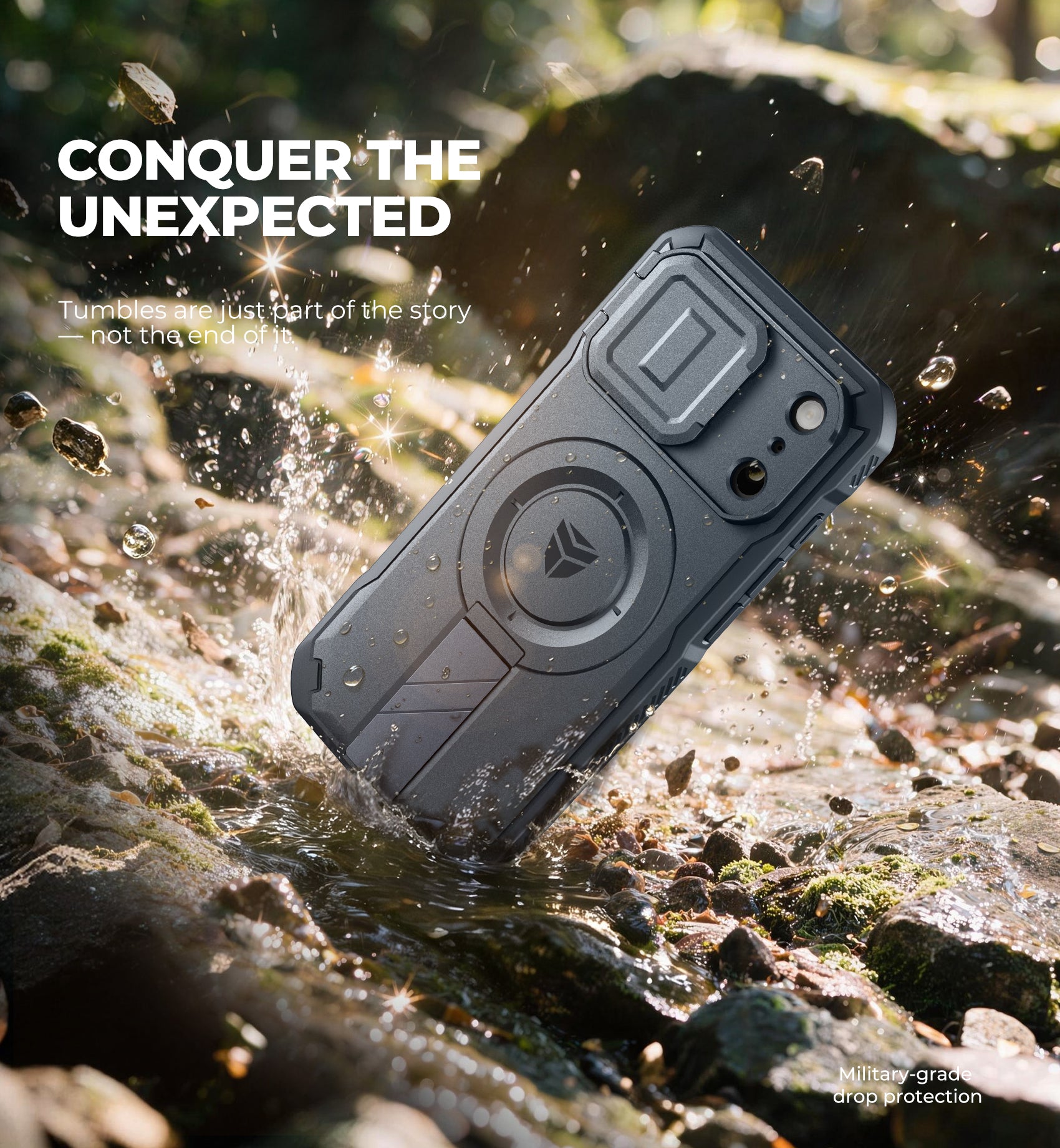 Dexnor Case for iPhone 18 Pro Flip Camera Cover Kickstand Camera Control Cover Compatible with MagSafe Heavy-Duty Rugged Shockproof Cover 6.3 inch