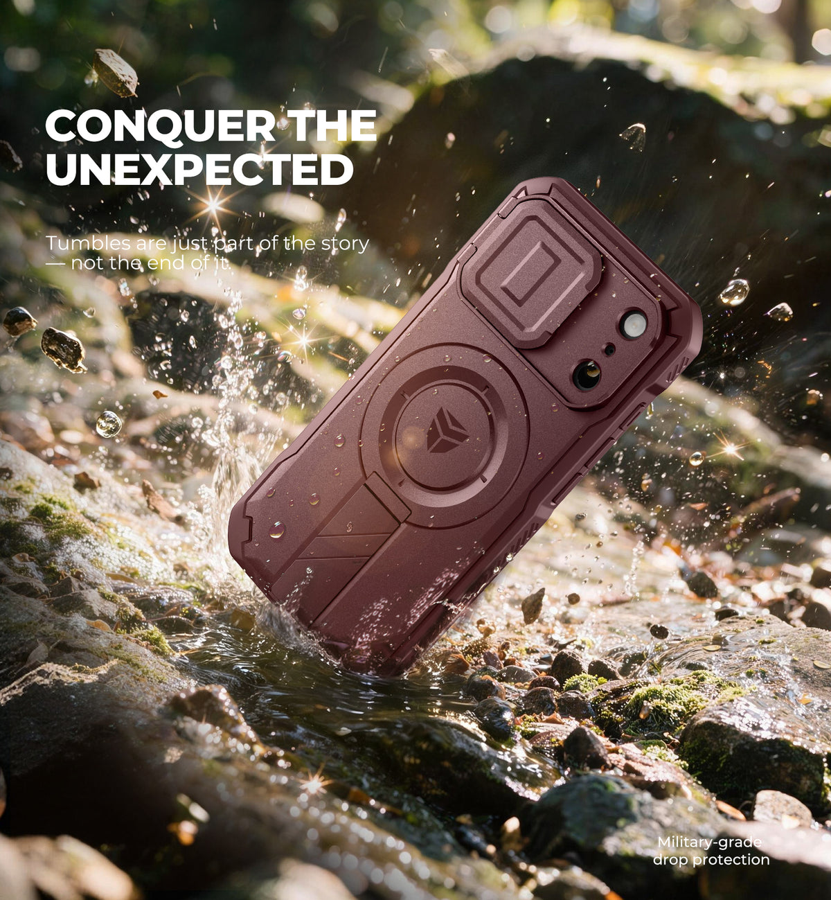 Dexnor Case for iPhone 18 Pro Flip Camera Cover Kickstand Camera Control Cover Compatible with MagSafe Heavy-Duty Rugged Shockproof Cover 6.3 inch