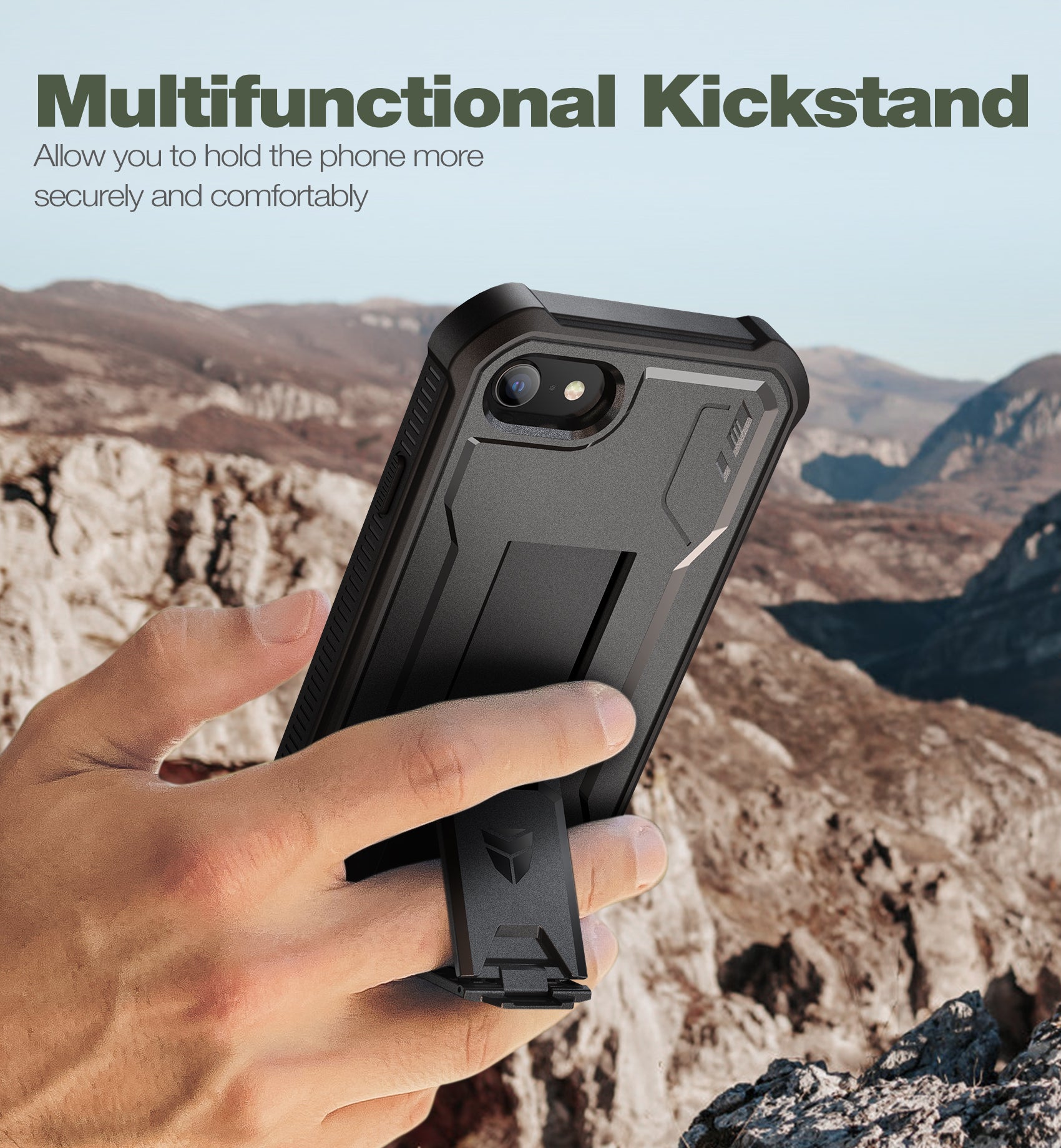 Dexnor Case for iPhone 8 Built in Screen Protector Kickstand Heavy Duty Military Grade Protection