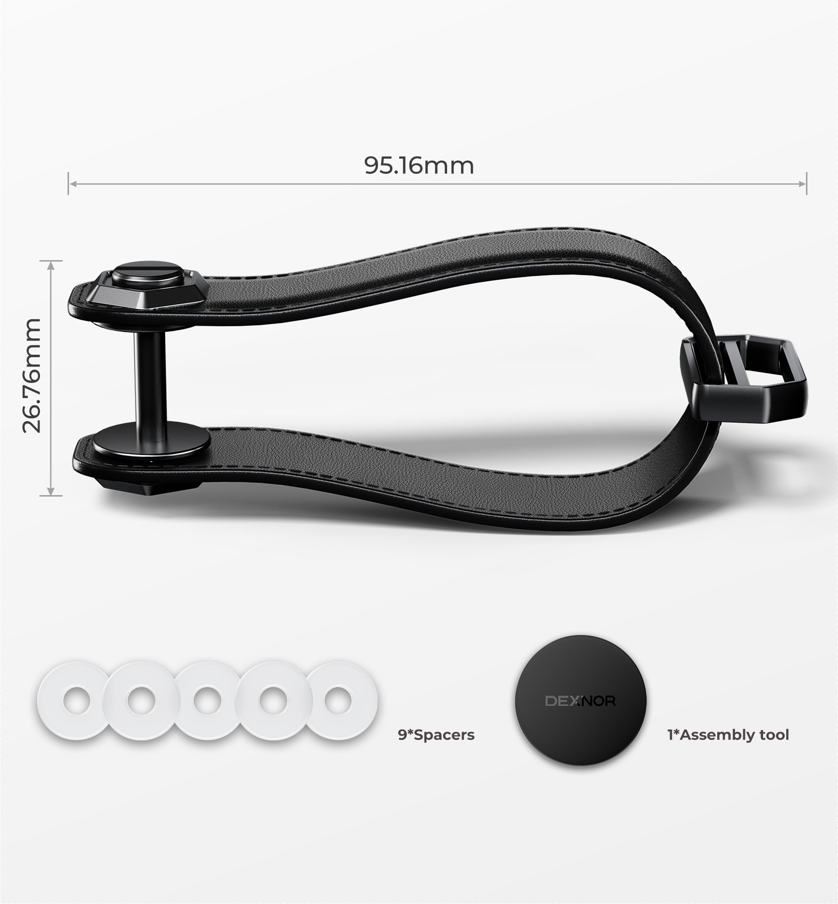 Dexnor Key Organizer Adventure-proof Leather Key Holder Snag-free Keychain Keyring up to 6 Keys