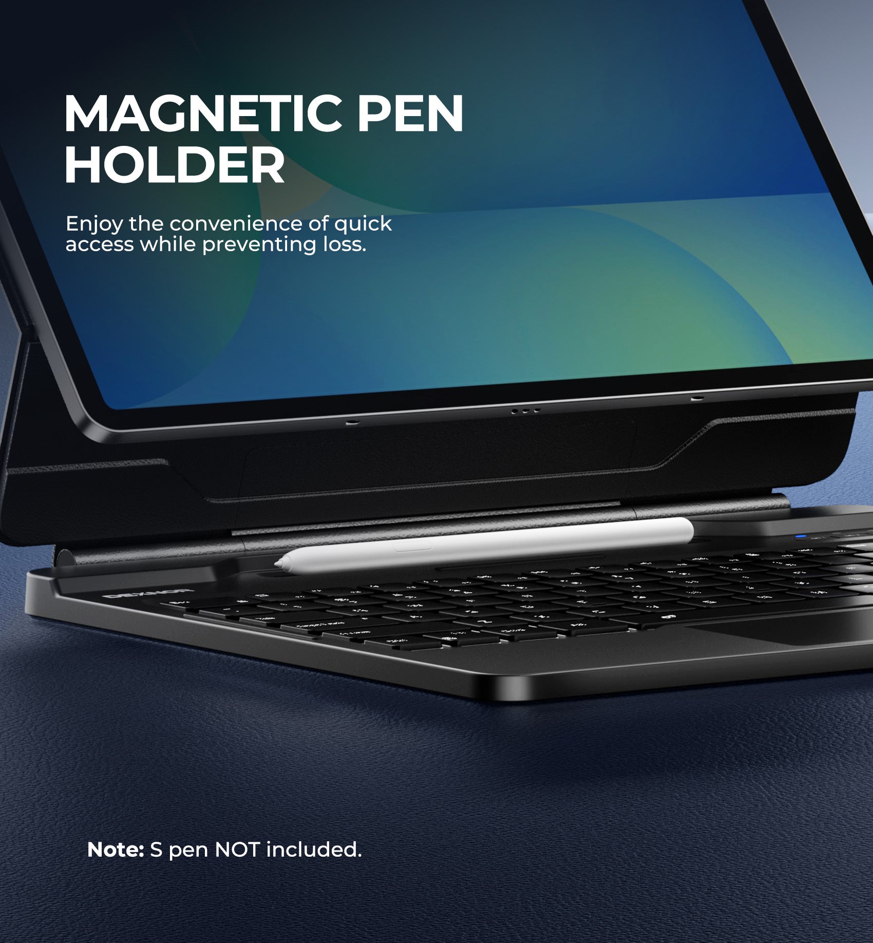 Dexnor Keyboard Case for Samsung Galaxy Tab S10 FE+ Plus 13.1" Floating Cantilever Magnetic Stand Multi-Touch Trackpad Dual Bluetooth Multi-Device Connection Backlit Keyboard S Pen Holder