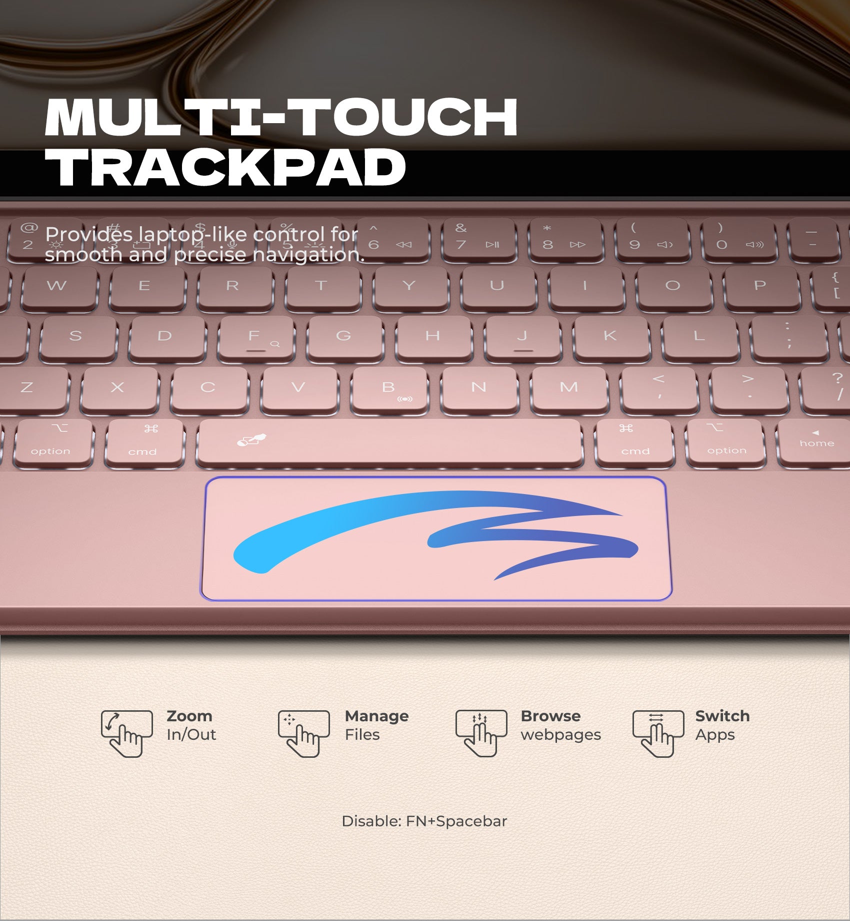 Dexnor Keyboard Case for iPad Air 11 inch M4 2026 with Keyboard Ultra-Thin Magnetic Detachable Trackpad Backlit(副本)