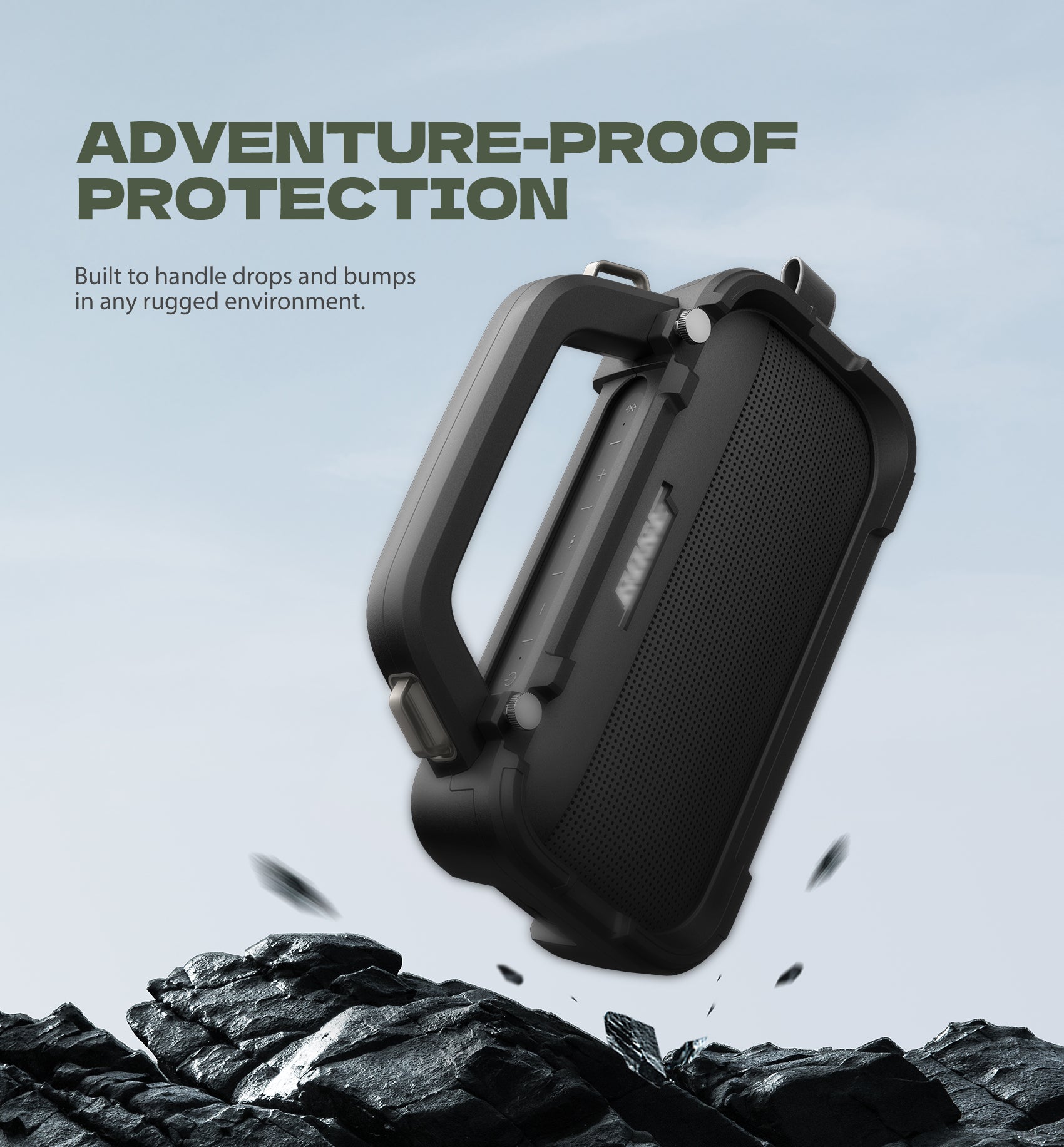 Dexnor Rugged Case Cover for Bose SoundLink Flex Bluetooth Portable Speaker Stable Shockproof Travel Protective Carrying Pouch with Handle Shoulder Strap