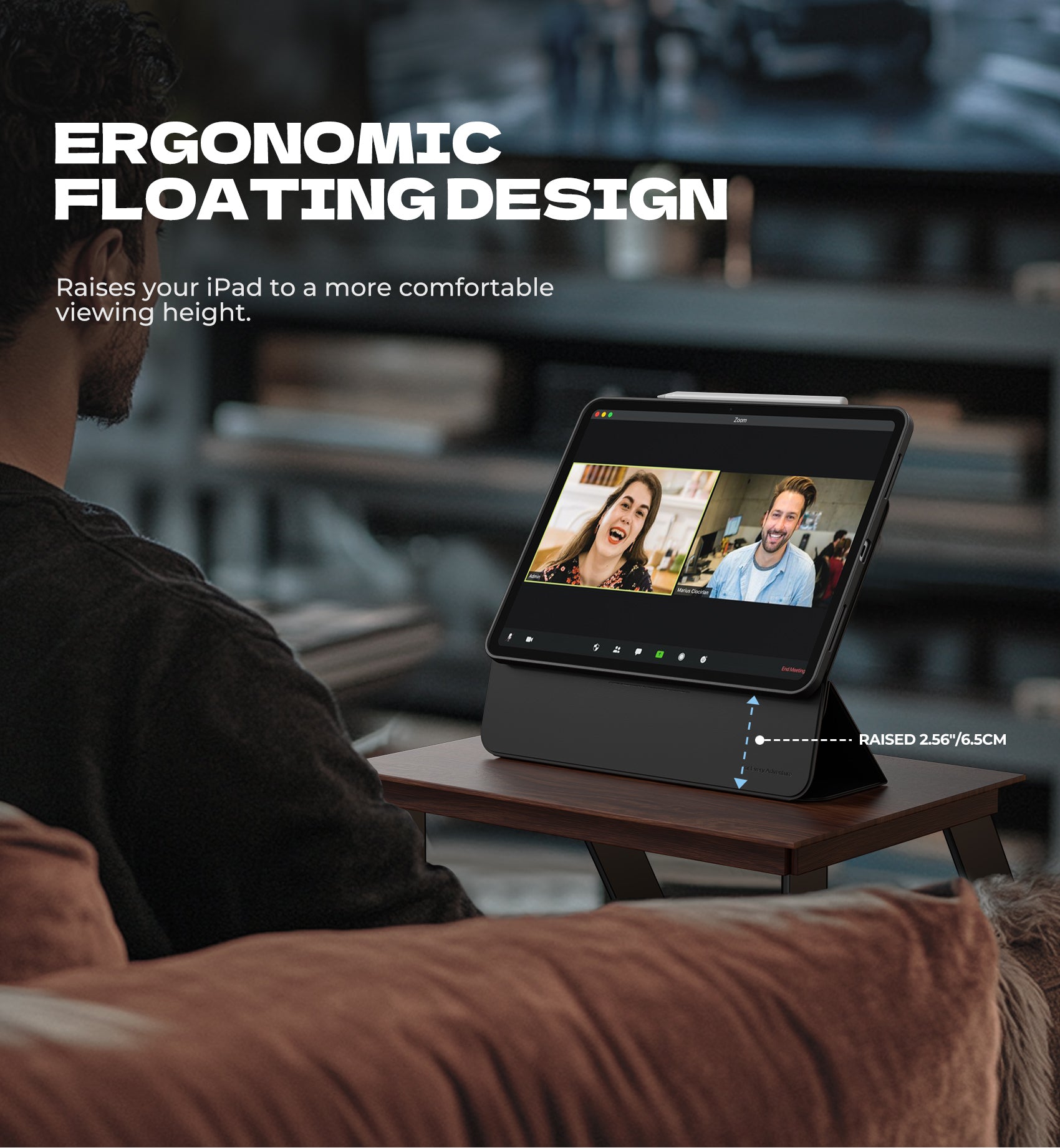 Dexnor Tablet Case for iPad Pro 13 Inch (M5/M4) 2025/2024 Magnetic Floating Removable Protective Cover Adjustable Portrait/Landscape Stand with Raised Screen View Multiple Angles