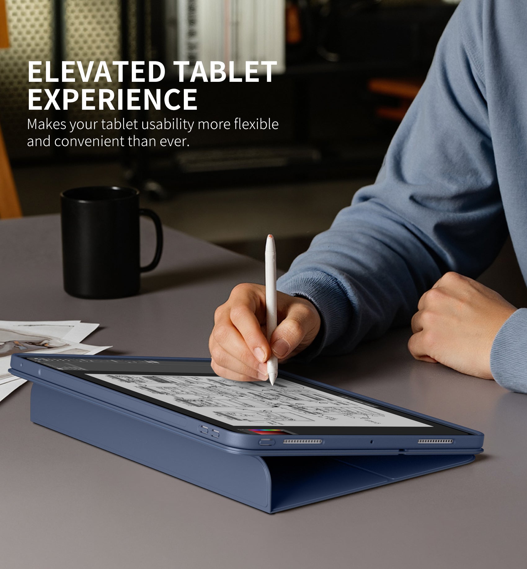 Dexnor Tablet Case for iPad Pro 13 Inch (M5/M4) 2025/2024 Magnetic Floating Removable Protective Cover Adjustable Portrait/Landscape Stand with Raised Screen View Multiple Angles