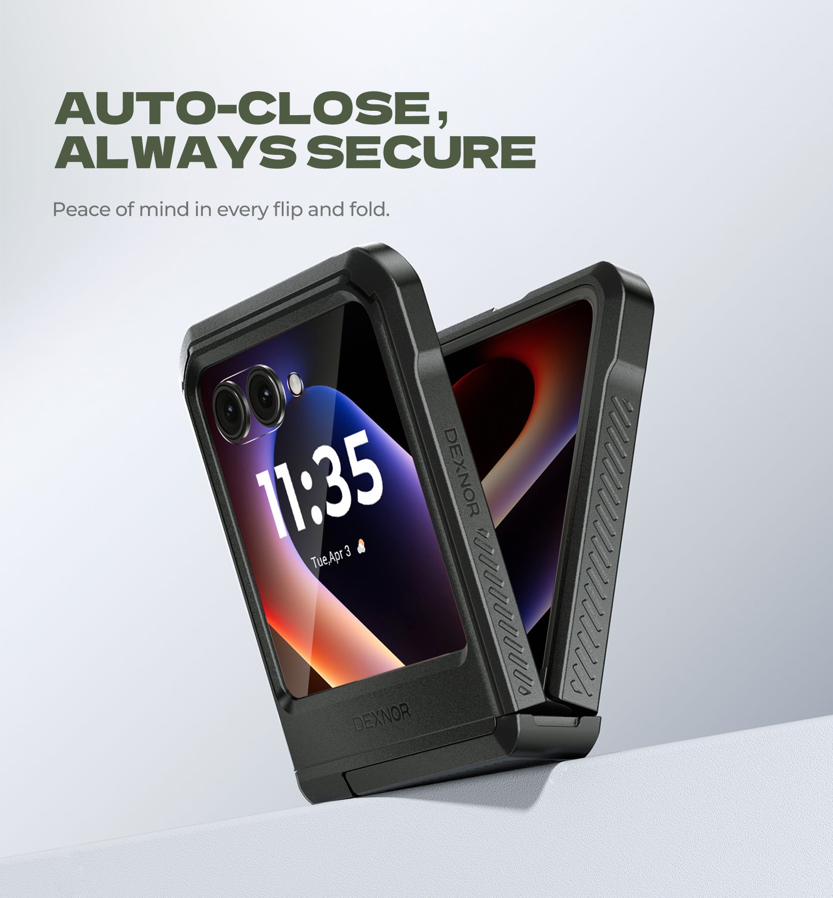 Dexnor Case for Motorola Moto Razr 2026 Bulit-in Dual Kickstands Hinge Protection Cover Heavy Duty Full-Body Rugged Shockproof Protection with Screen Protector 6.9 inch