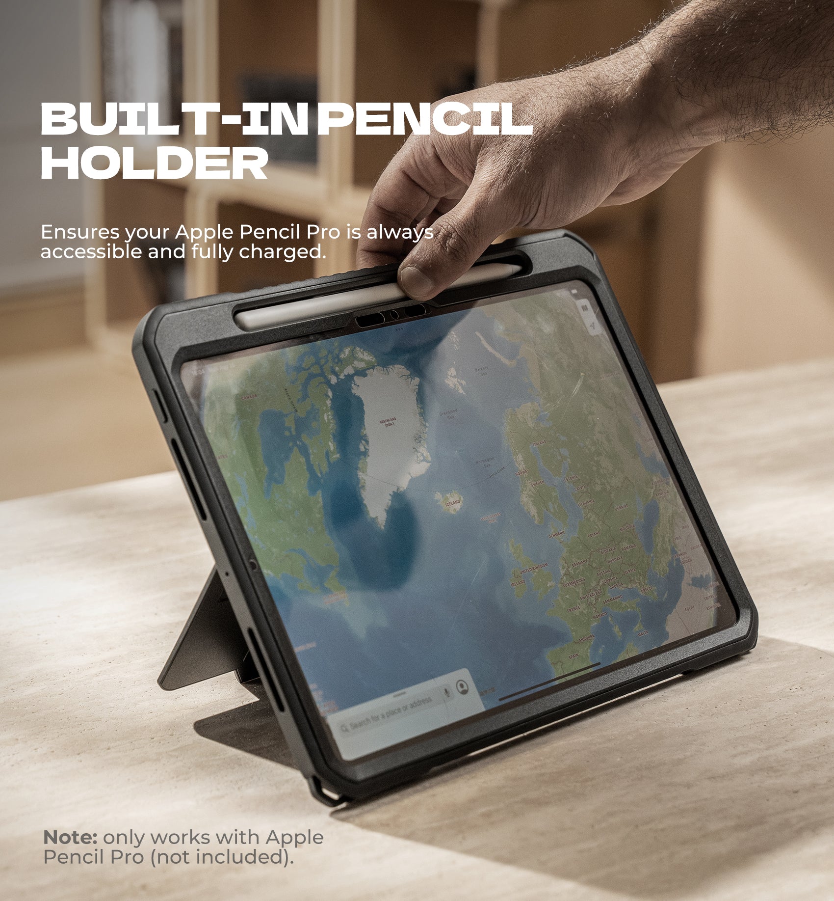 Dexnor Tablet Case for iPad Pro 11 inch M5 2025/M4 2024, Rugged with 360° Rotating Hand Strap Screen Protector Pencil Holder Shockproof Full-Body Cover