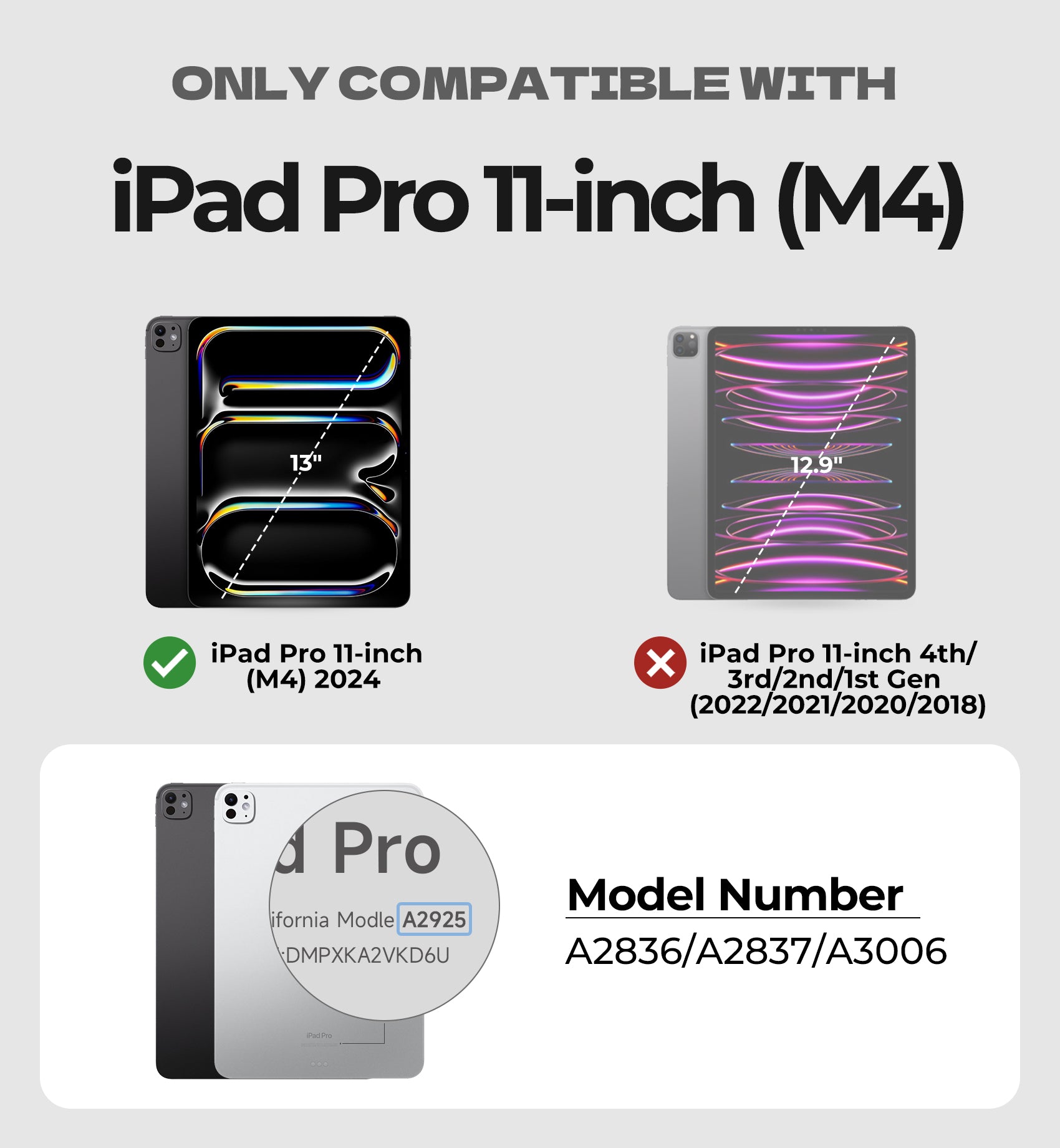 Dexnor Tablet Case for iPad Pro 11 inch M5 2025/M4 2024, Rugged with 360° Rotating Hand Strap Screen Protector Pencil Holder Shockproof Full-Body Cover