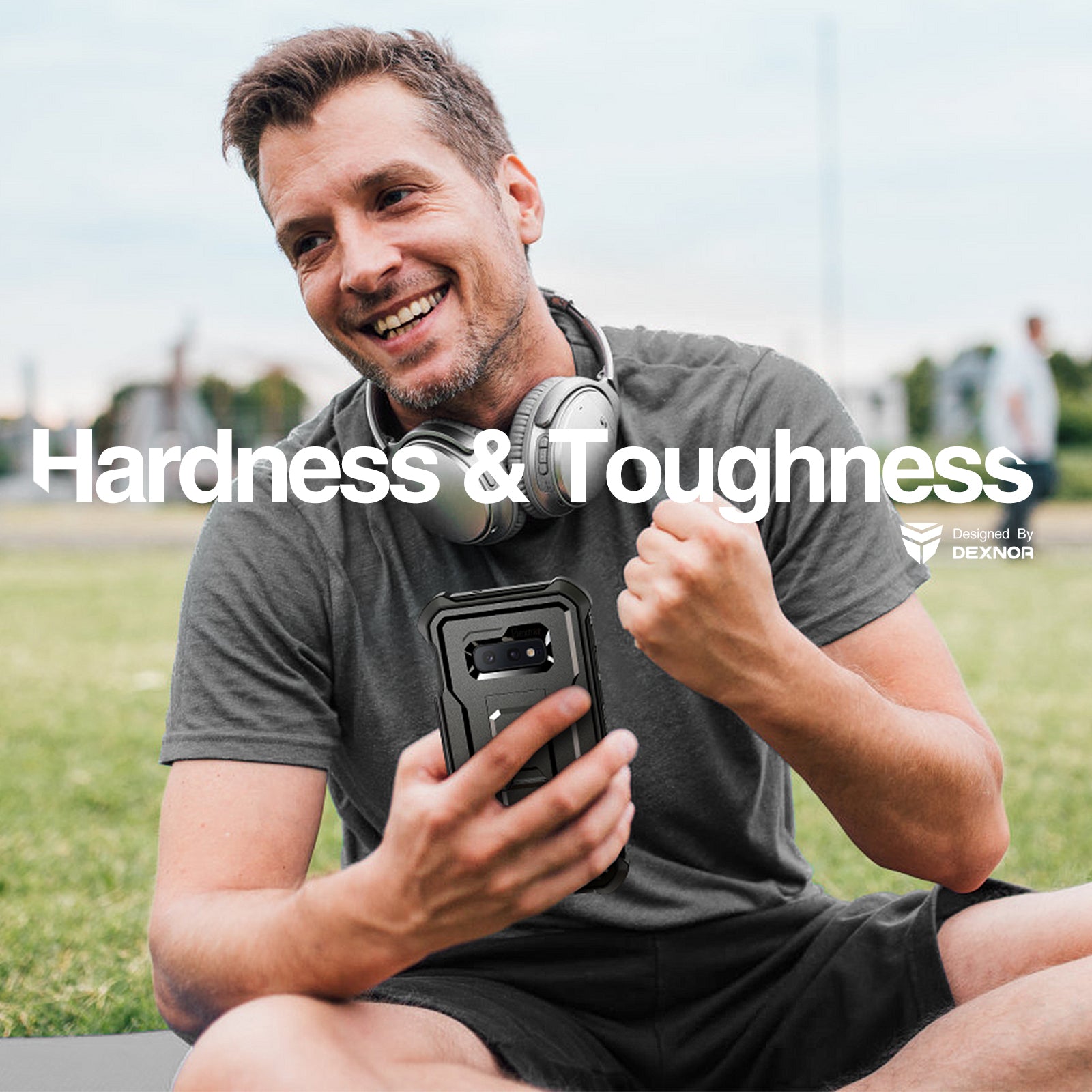 Dexnor Case for Samsung Galaxy S10E With Single Screen Protector Full Body Bumper Kickstand Heavy-duty Shockproof Rugged Cover