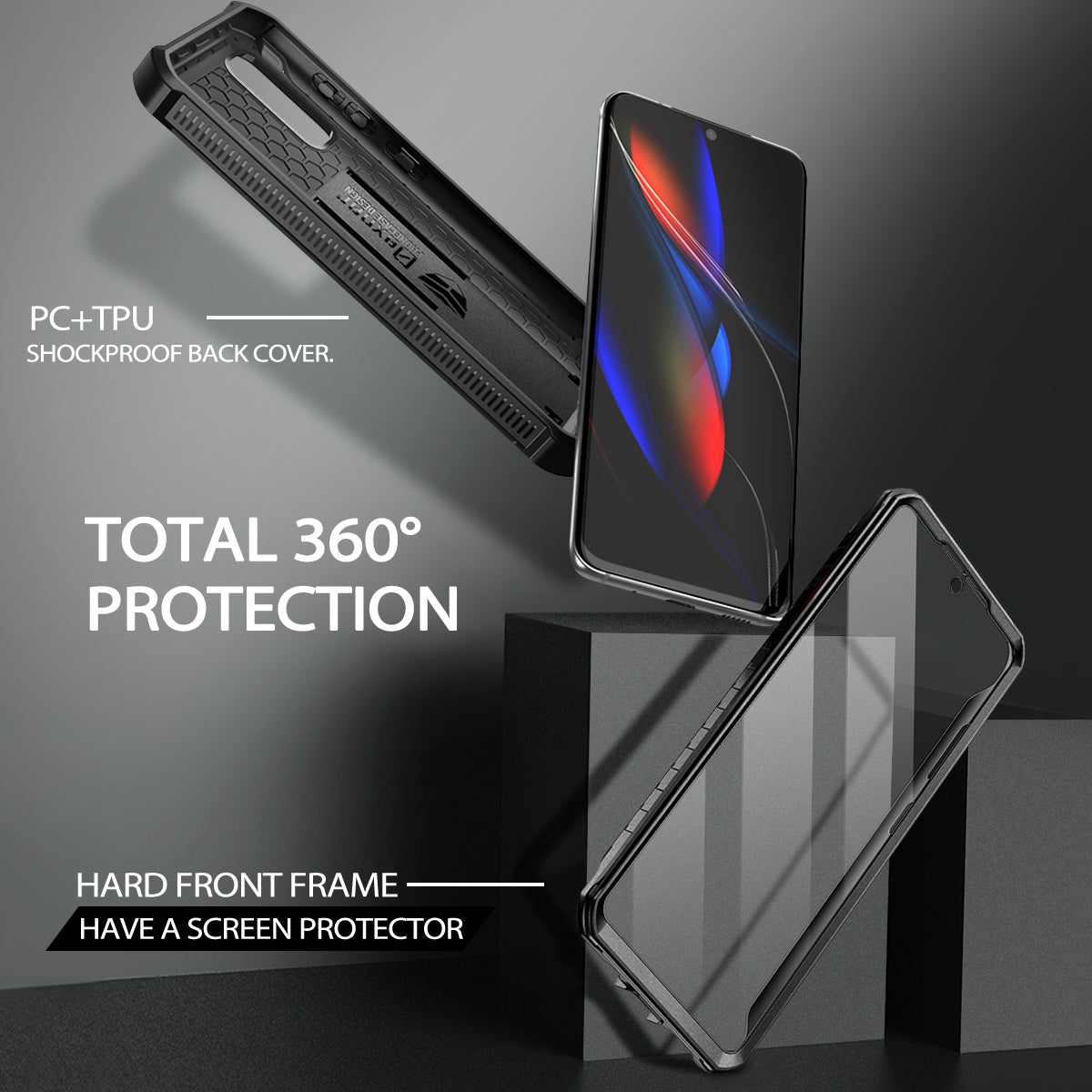 Dexnor Case for Samsung Galaxy S20 With Single Screen Protector Full Body Bumper Kickstand Heavy-duty Shockproof Rugged Cover.