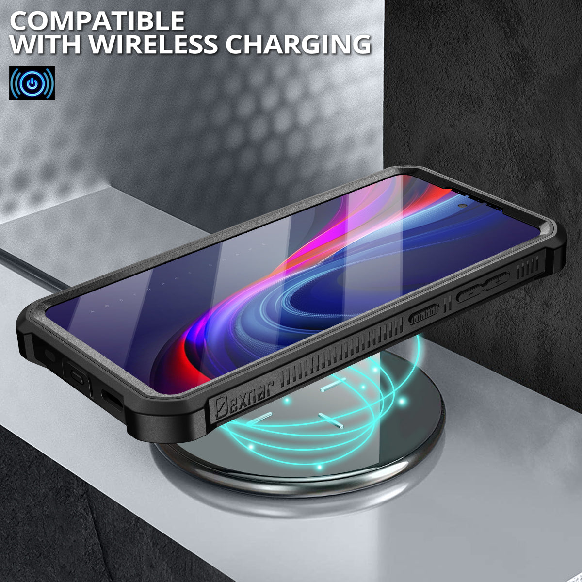Dexnor Case for Samsung Galaxy S20 FE With Single Screen Protector Full Body Bumper Kickstand Heavy-duty Shockproof Rugged Cover