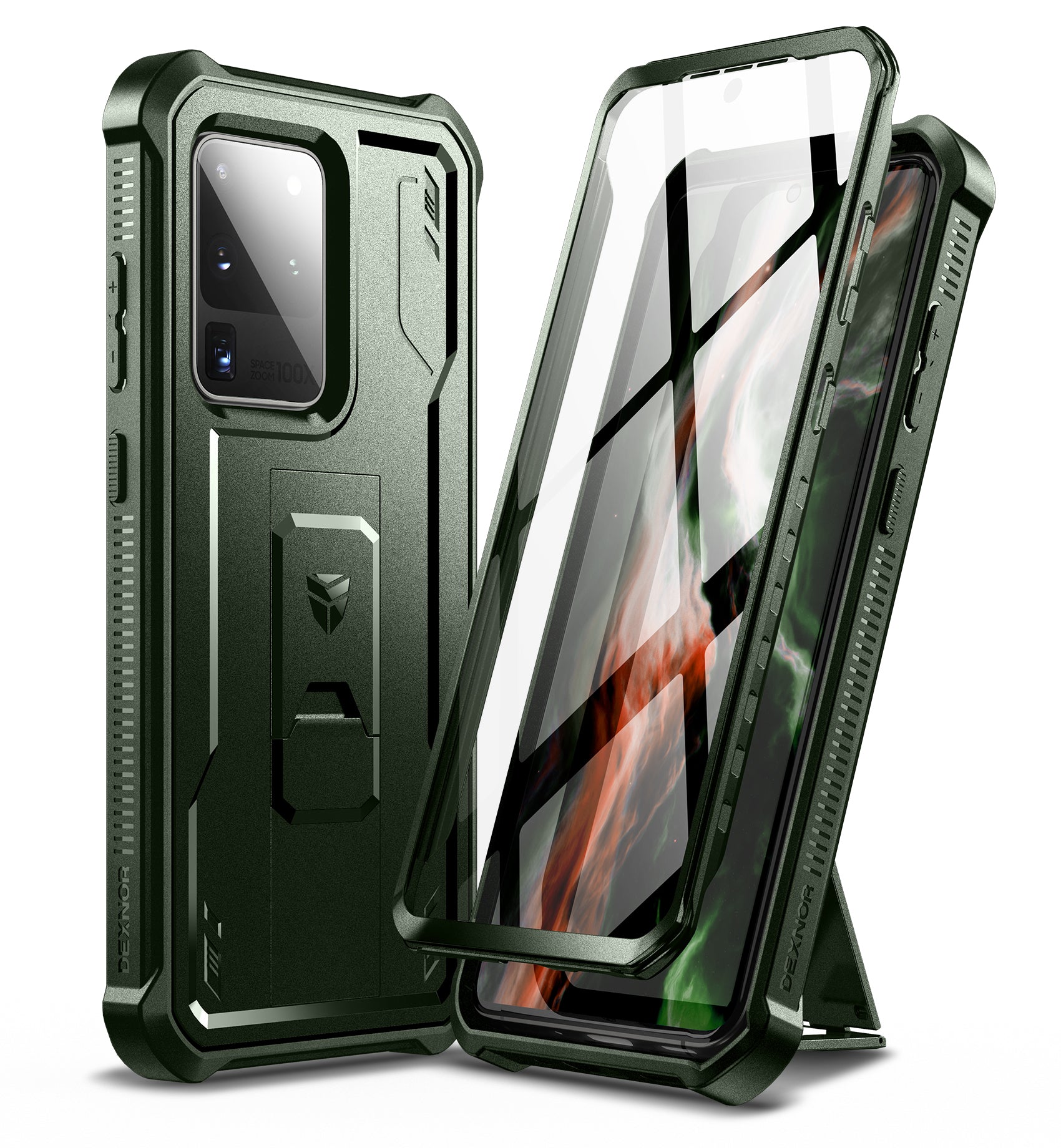 Dexnor Case for Samsung Galaxy S20 Ultra With Single Screen Protector Full Body Bumper Kickstand Heavy-duty Shockproof Rugged Cover.