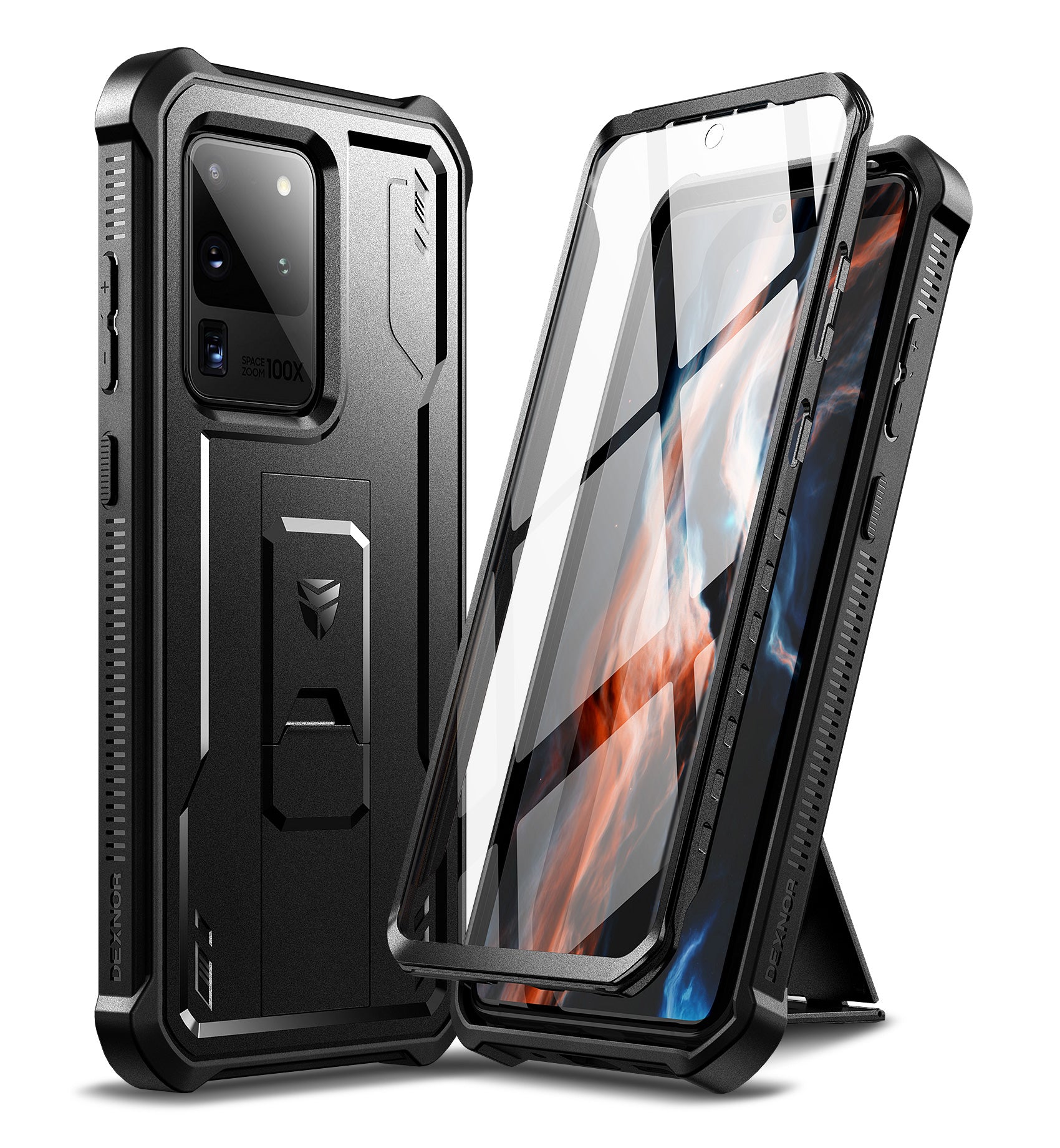 Dexnor Case for Samsung Galaxy S20 Ultra With Single Screen Protector Full Body Bumper Kickstand Heavy-duty Shockproof Rugged Cover.