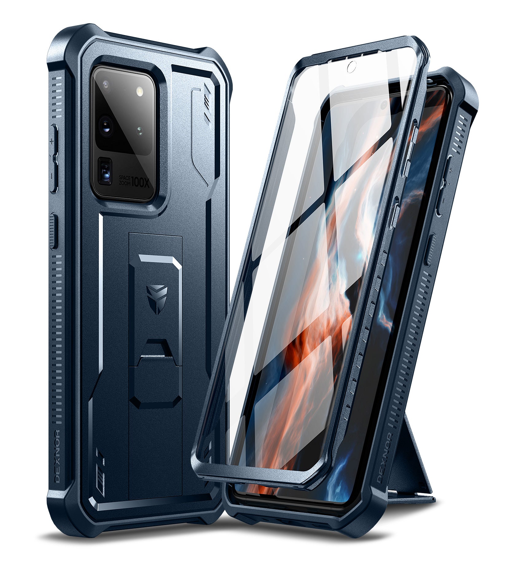Dexnor Case for Samsung Galaxy S20 Ultra With Single Screen Protector Full Body Bumper Kickstand Heavy-duty Shockproof Rugged Cover.