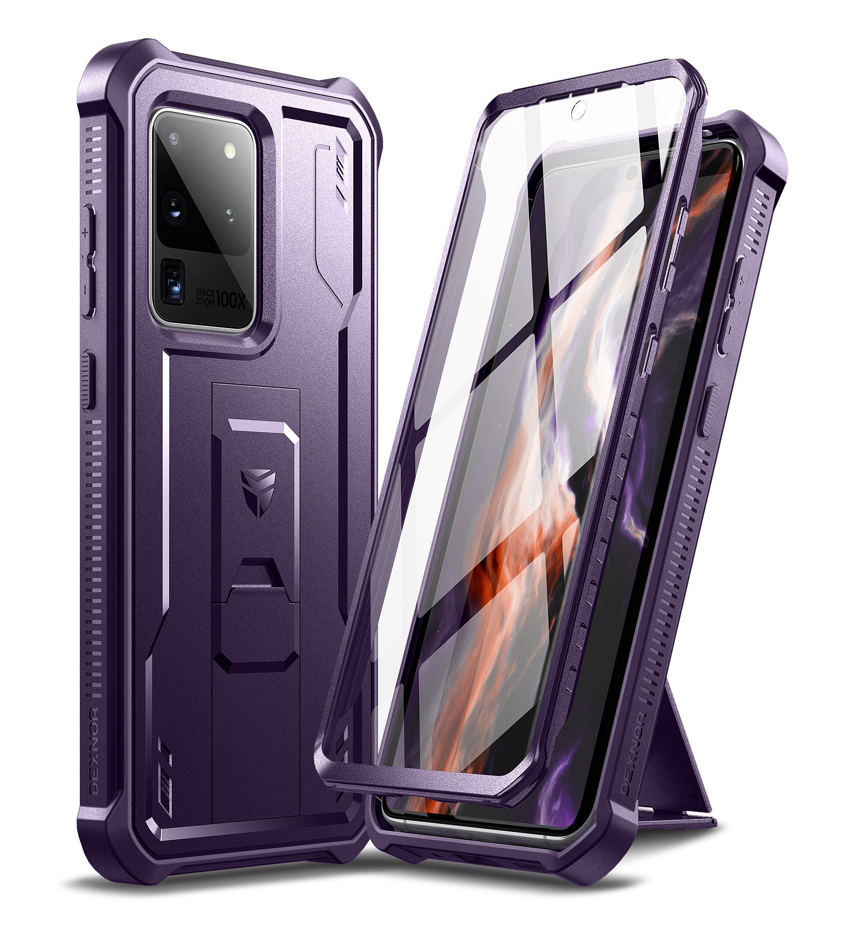 Dexnor Case for Samsung Galaxy S20 Ultra With Single Screen Protector Full Body Bumper Kickstand Heavy-duty Shockproof Rugged Cover.