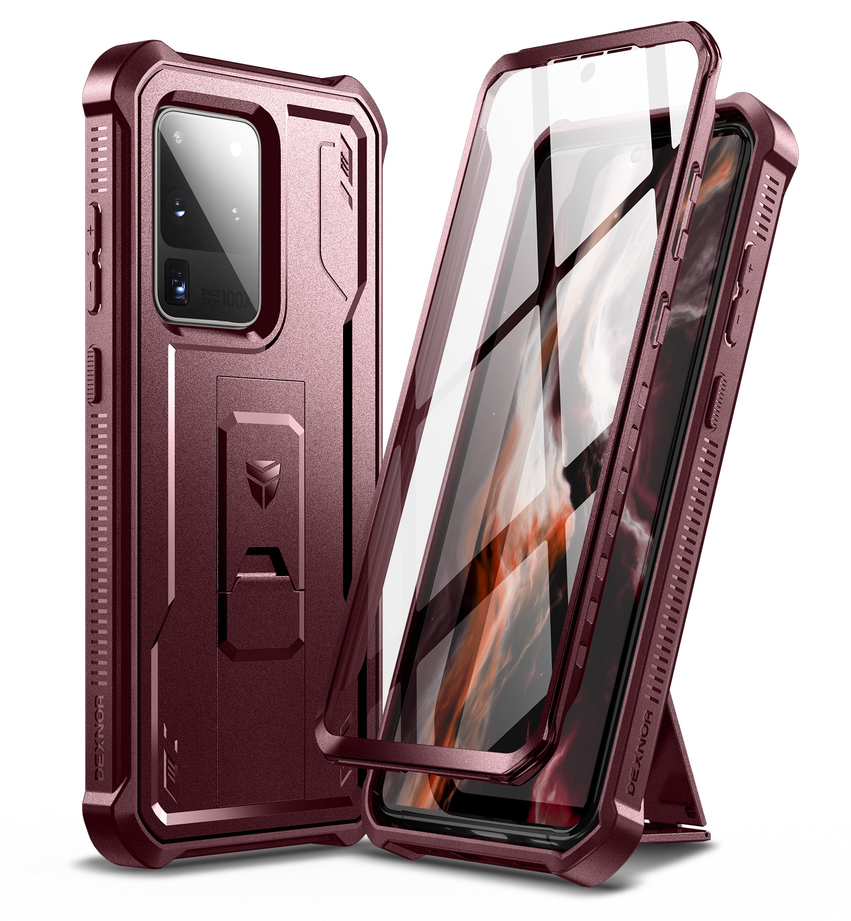 Dexnor Case for Samsung Galaxy S20 Ultra With Single Screen Protector Full Body Bumper Kickstand Heavy-duty Shockproof Rugged Cover.