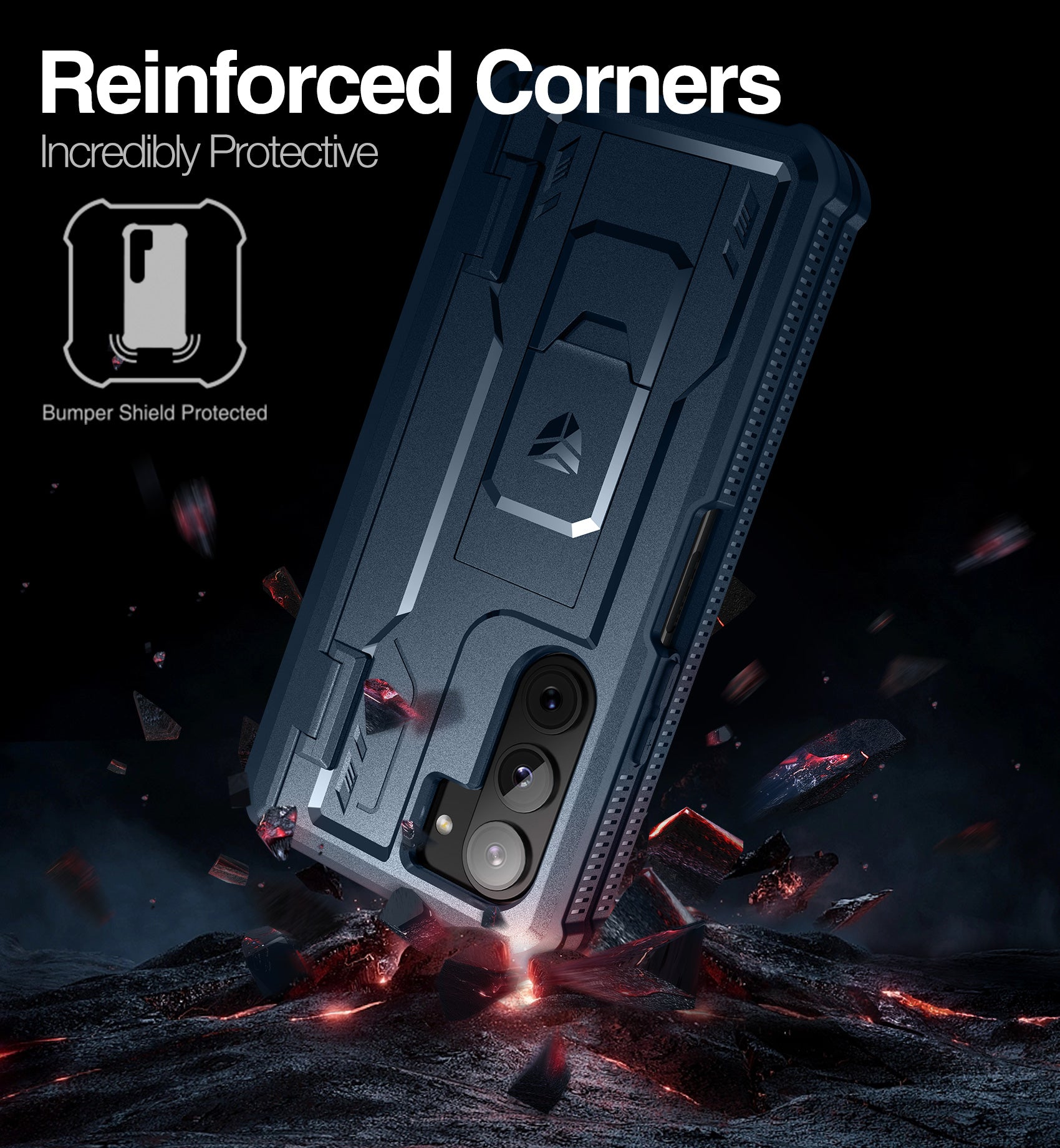 Dexnor Case for Samsung Galaxy Z Fold 5 With Hinge Coverage Screen Protector Full Body Bumper Kickstand Heavy-duty Shockproof Rugged Cover.