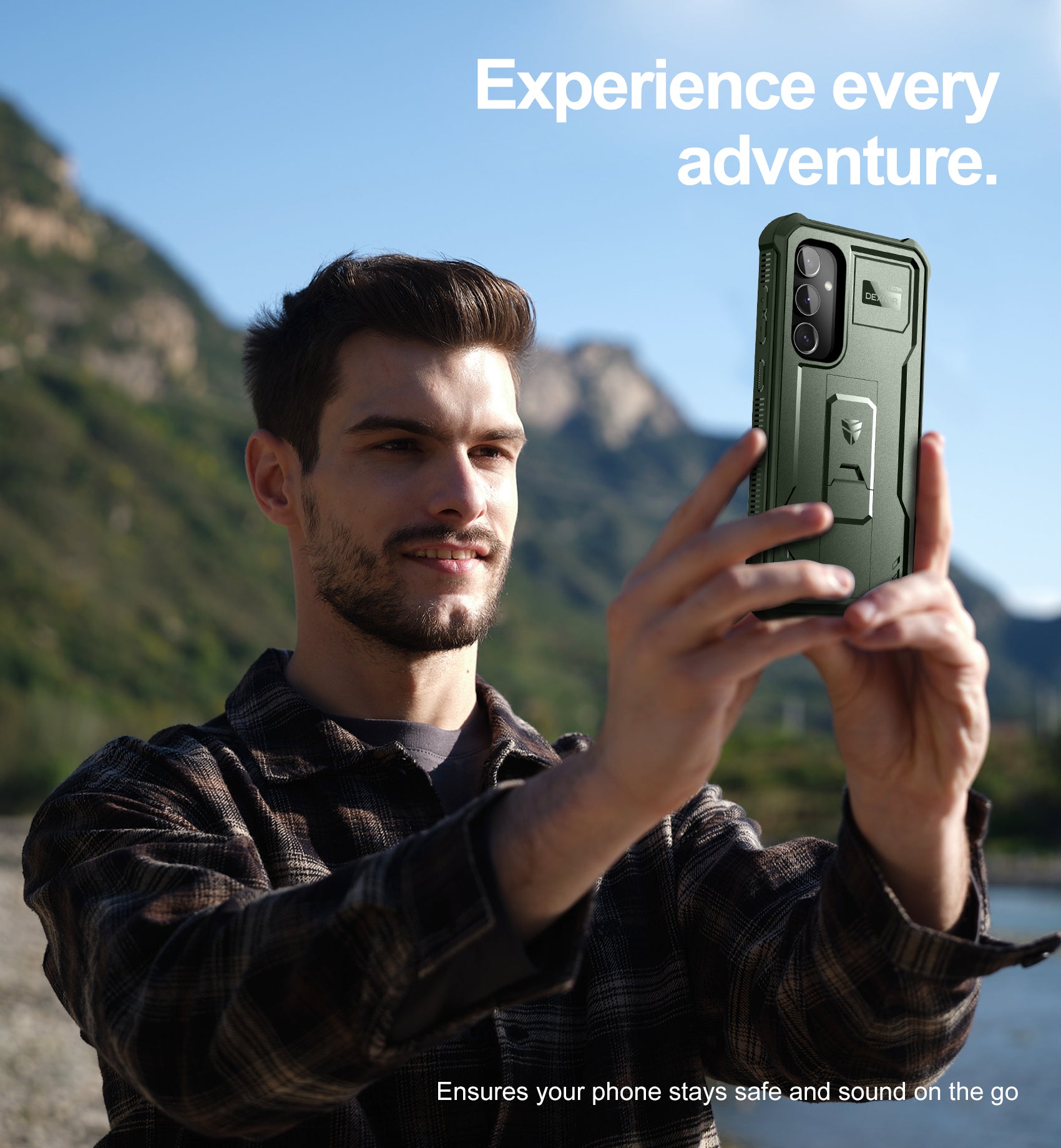 Dexnor Case for Samsung Galaxy S23 FE With Screen Protector Full Body Bumper Kickstand Heavy-duty Shockproof Rugged Cover.