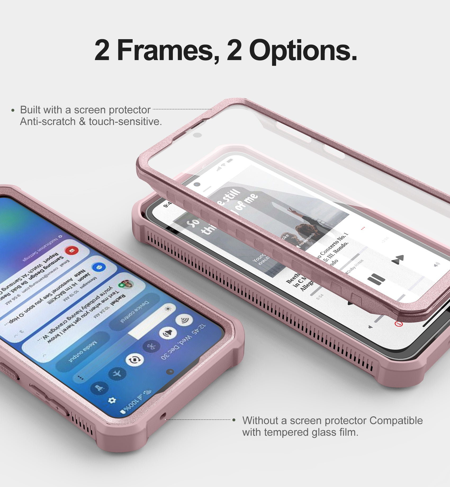 Dexnor Case for Samsung Galaxy S23 FE With Screen Protector Full Body Bumper Kickstand Heavy-duty Shockproof Rugged Cover.