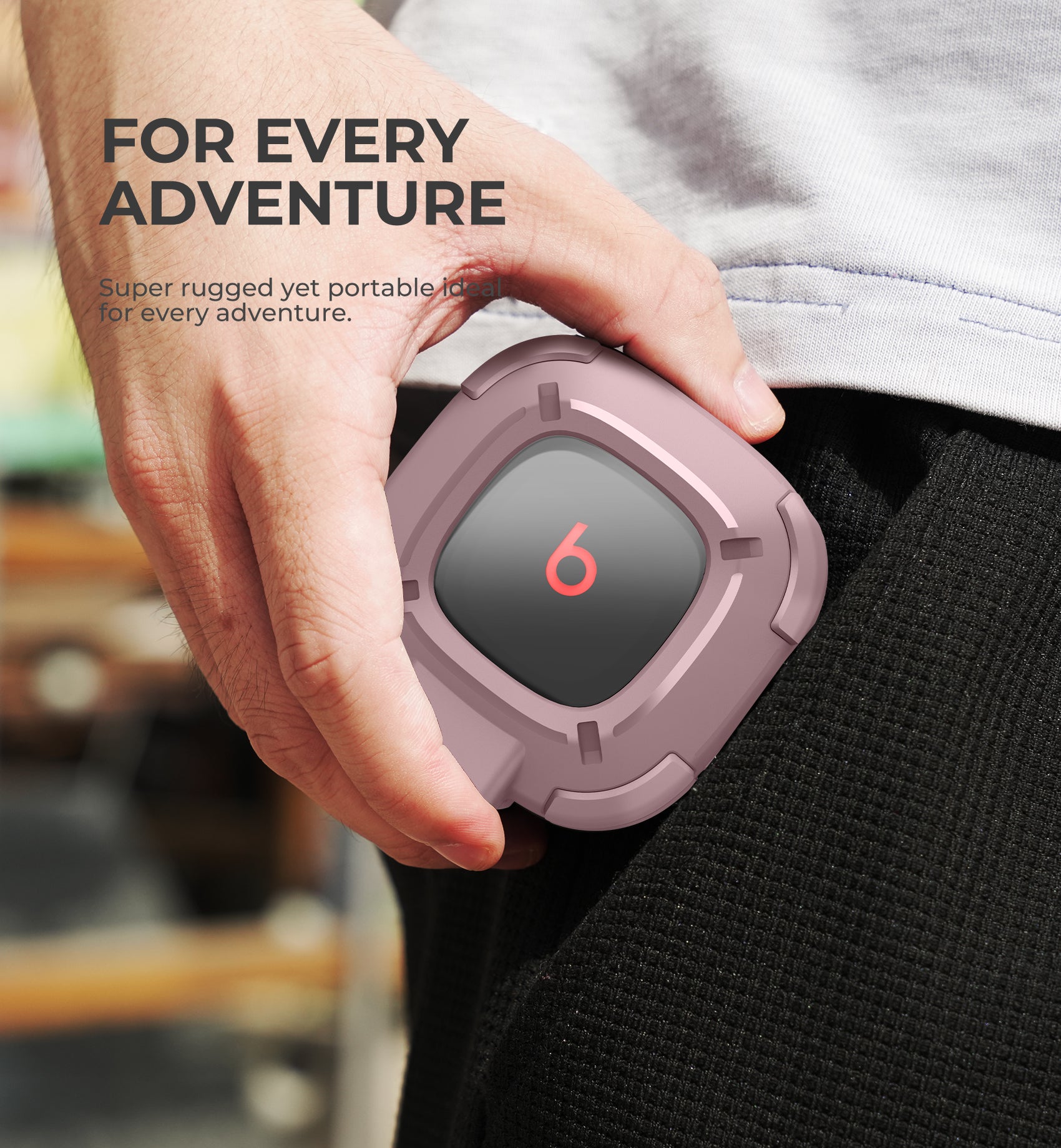 Dexnor Earphone Case for Beats Fit Pro 2021 with Secure Lock and Carabiner Full Body Bumper Shockproof Rugged Cover