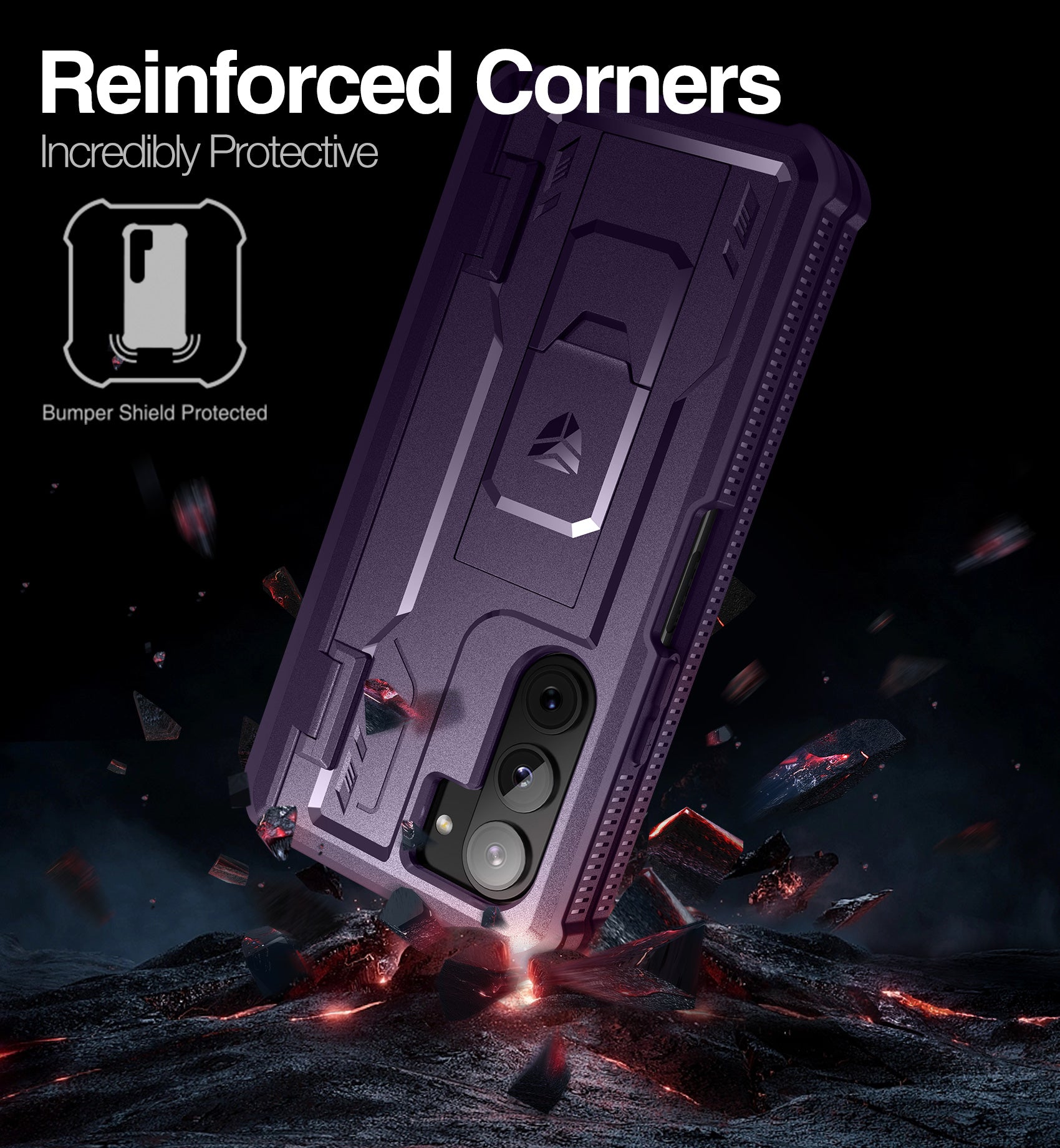 Dexnor Case for Samsung Galaxy Z Fold 5 With Hinge Coverage Screen Protector Full Body Bumper Kickstand Heavy-duty Shockproof Rugged Cover.