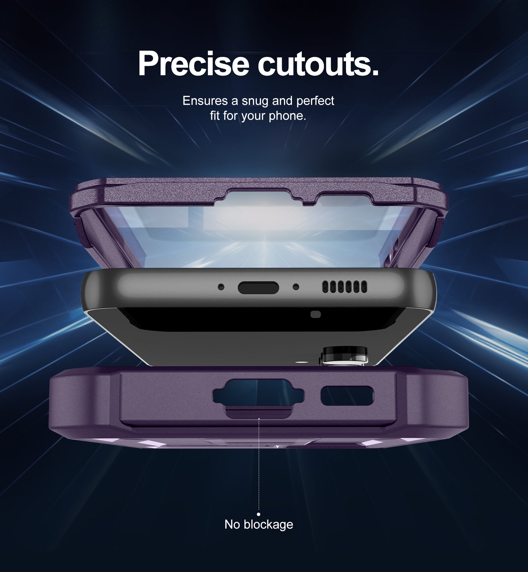 Dexnor Case for Samsung Galaxy S23 FE With Screen Protector Full Body Bumper Kickstand Heavy-duty Shockproof Rugged Cover.