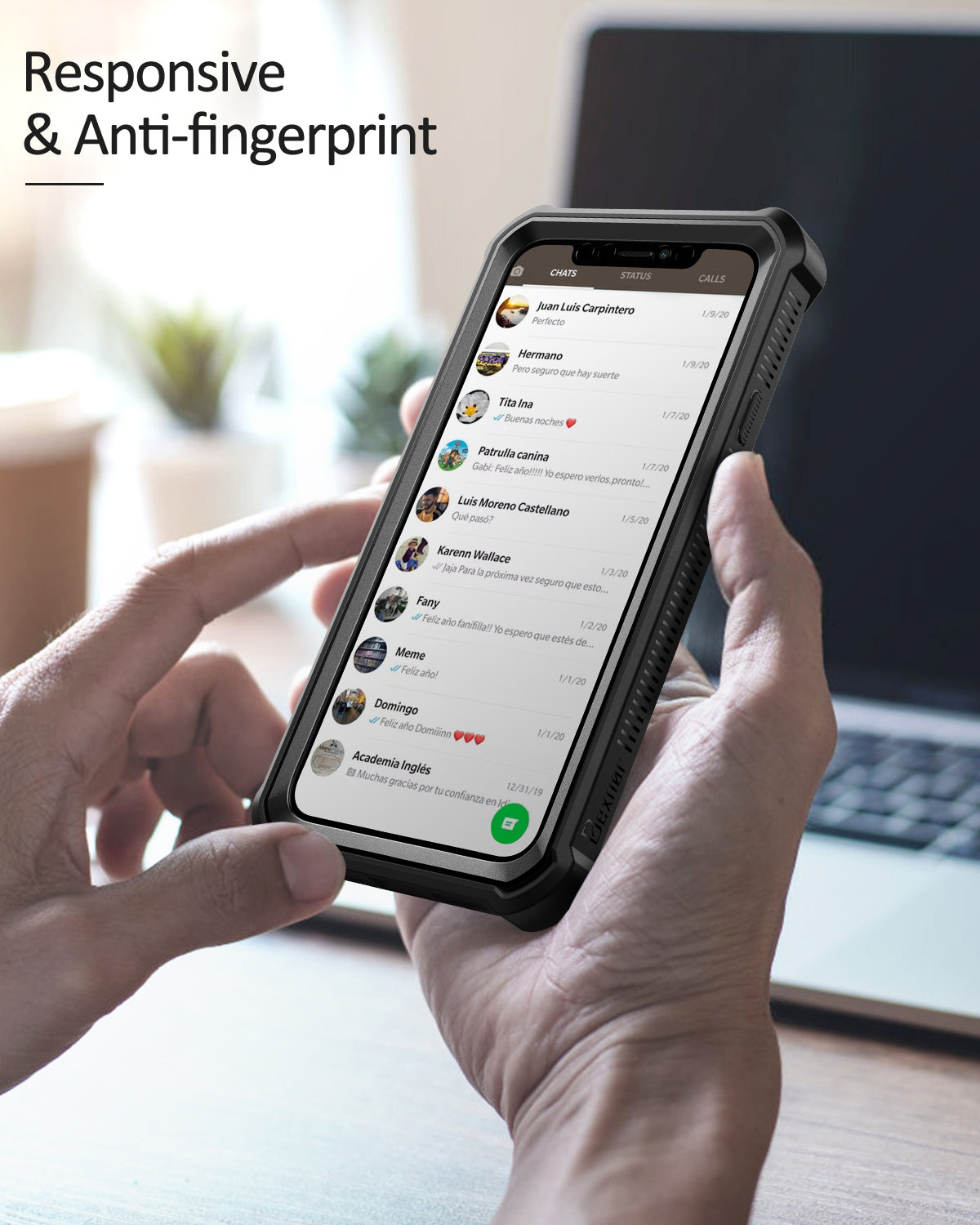 Dexnor Case for iPhone XS Max With Screen Protector Full Body Bumper Kickstand Heavy-duty Shockproof Rugged Cover.