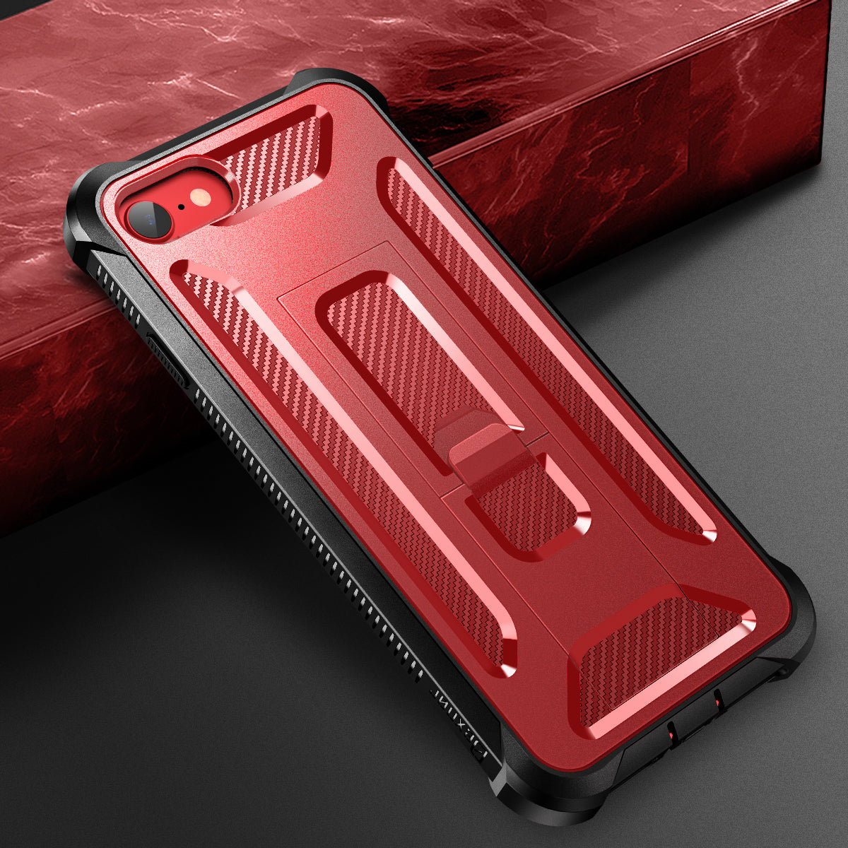 Dexnor Case for iPhone SE2020(iphone7/iphone8 universal)With Screen Protector Full Body Bumper Kickstand Heavy-duty Shockproof Rugged Cover.