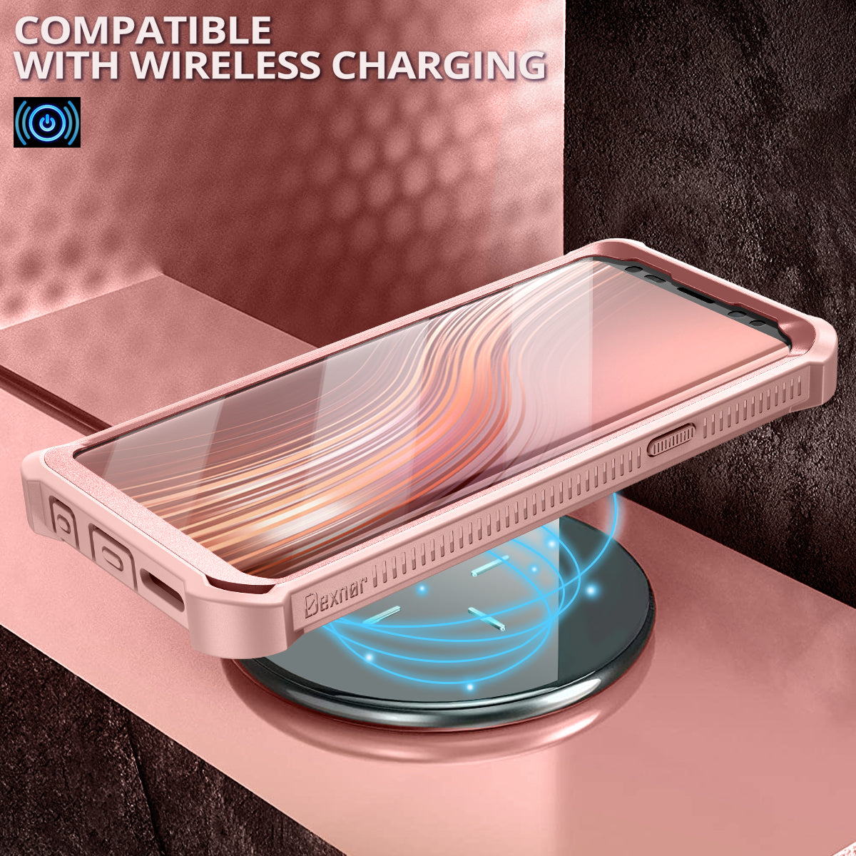 Dexnor Case for Samsung Galaxy S9 With Single Screen Protector Full Body Bumper Kickstand Heavy-duty Shockproof Rugged Cover.