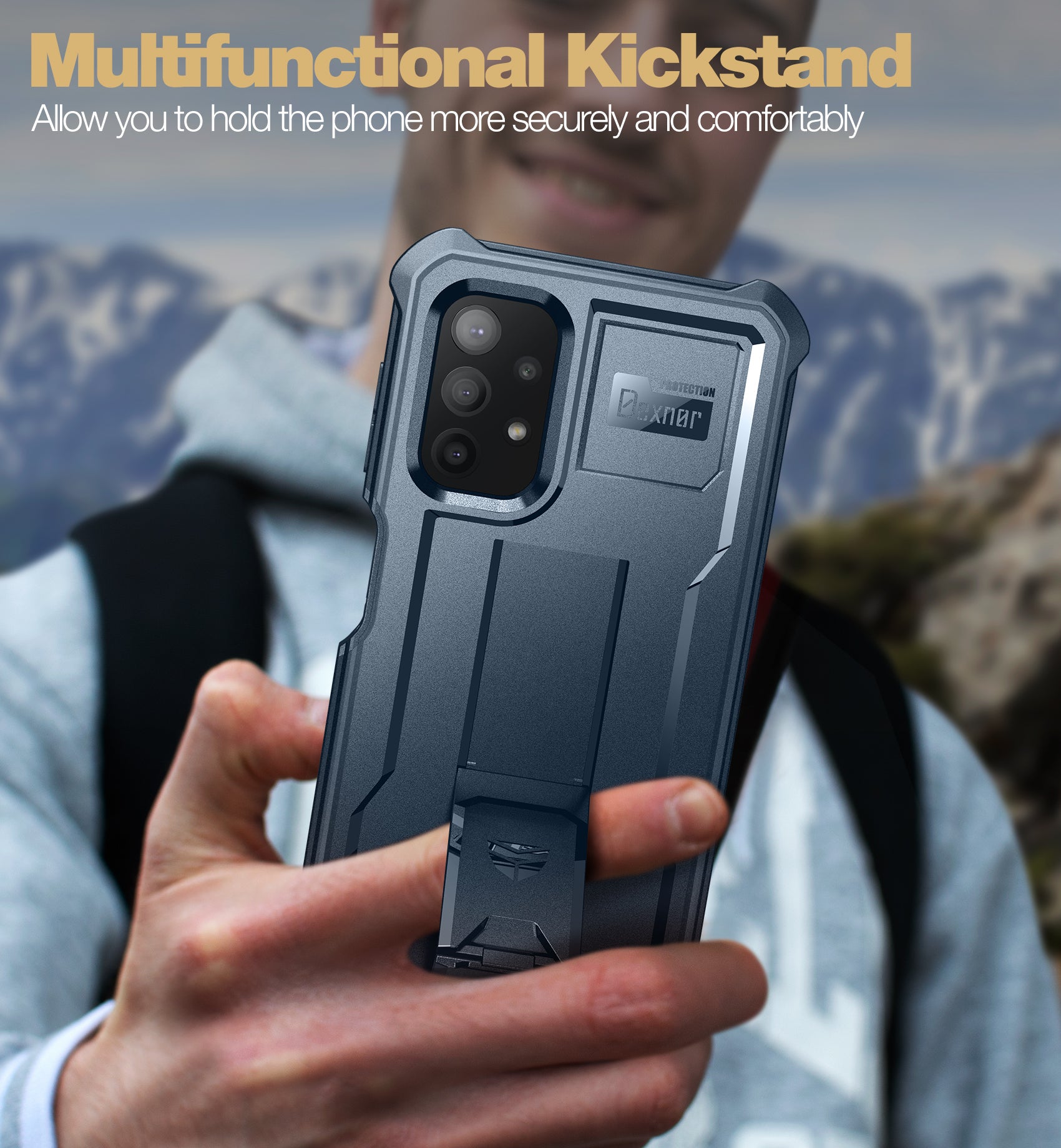 Dexnor Case for Samsung Galaxy A32 5G With Single Screen Protector Full Body Bumper Kickstand Heavy-duty Shockproof Rugged Cover.